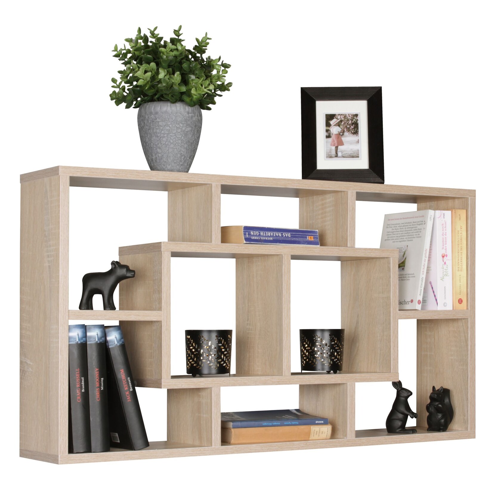 KADIMA DESIGN Wandregal RUR: Modernes Design, MDF, 85x47.5x16 cm, melaminharzbeschichtet