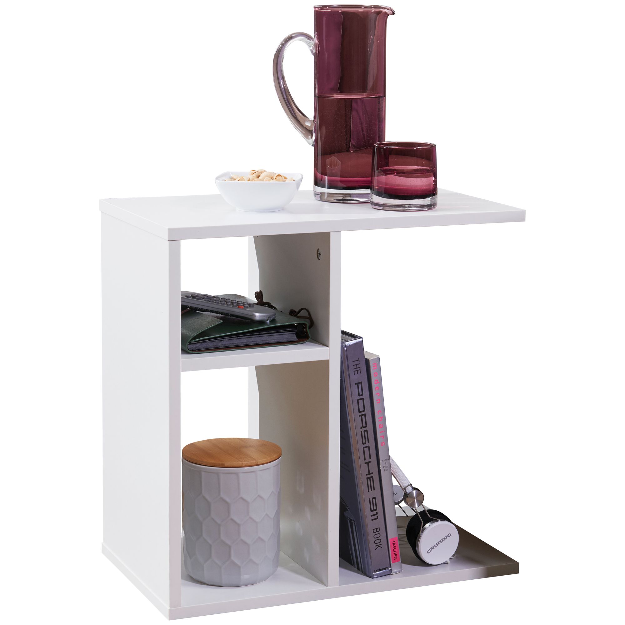 KADIMA DESIGN Beistelltisch ITTER Holz: Ablagef&auml;cher, 50x50x30 cm, kratzfest & wasserabweisend - Bild 1