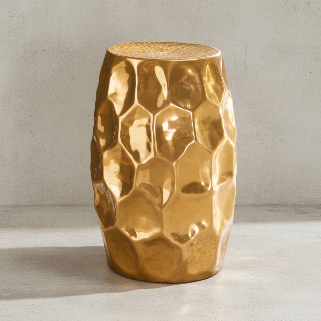 KADIMA DESIGN Orientalischer Beistelltisch ENNS: Hammerschlag-Design, Aluminium, pflegeleicht