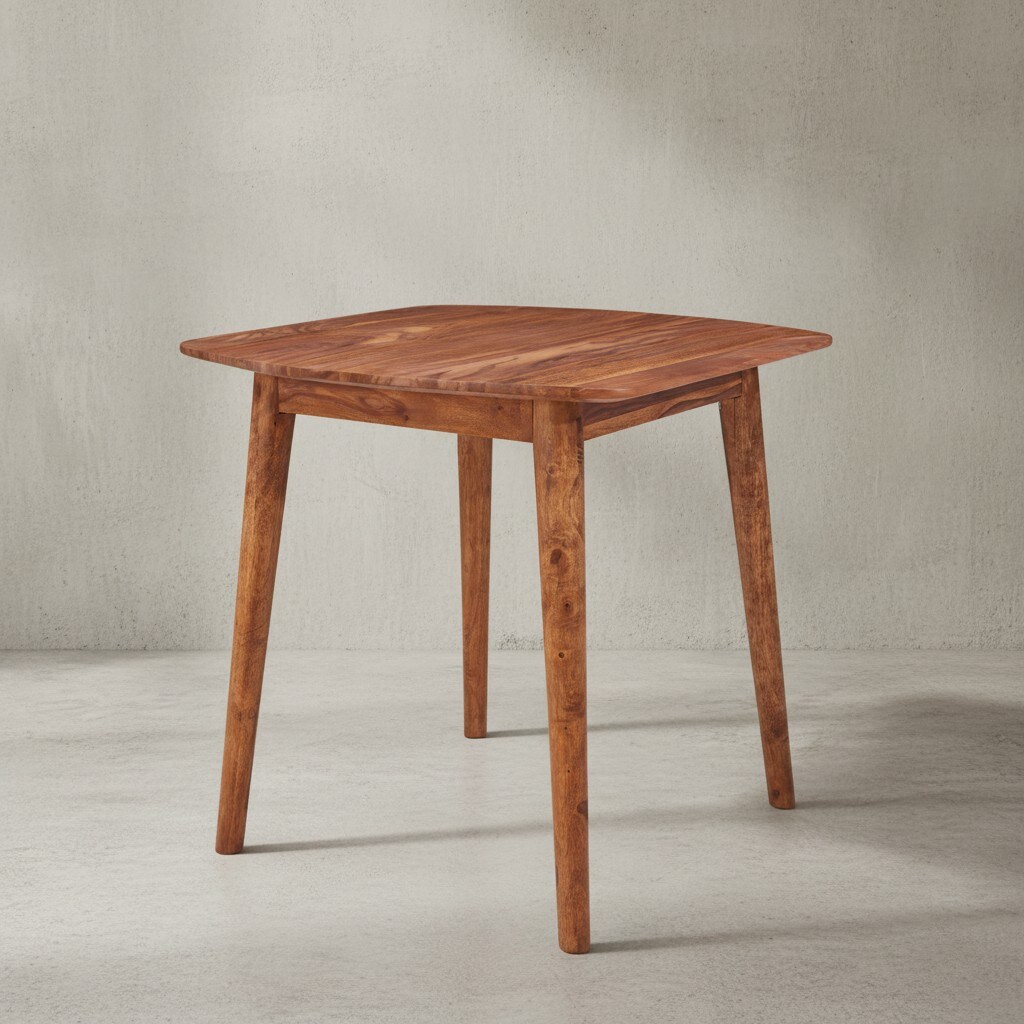 KADIMA DESIGN Sheeshamholz Esszimmertisch, 80x80 cm, robust und langlebig im Landhausstil
