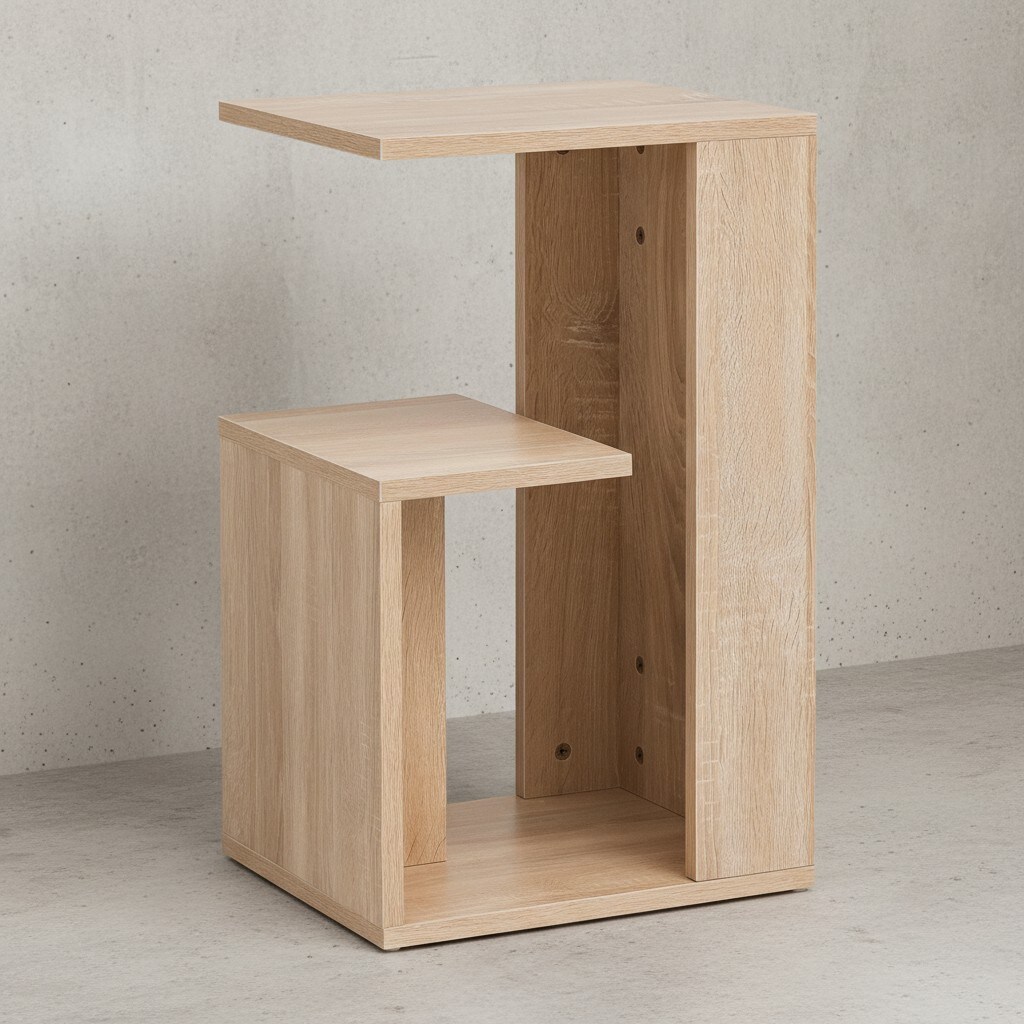 KADIMA DESIGN Beistelltisch BRENTA Holz: 3 Ablagen, 35x61x30 cm, Melaminharzbeschichtung