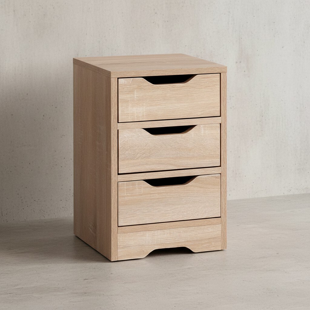 KADIMA DESIGN Nachtkonsole mit 3 Schubladen: Modernes Design, 3 Schubladen, große Ablagefläche, Melaminharzbeschichtung, kratzfest, …