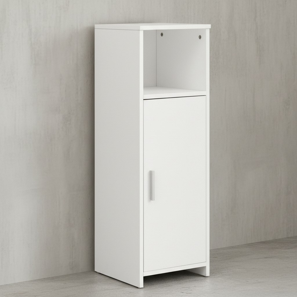 KADIMA DESIGN Badschrank, Stilvoll, zeitloses Design, kratzfestes Melaminharz, 30x95,5x30 cm.