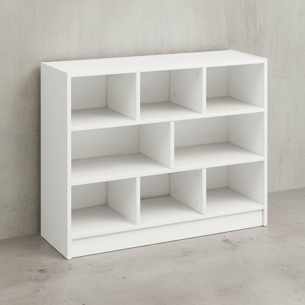 KADIMA DESIGN Holzb&uuml;cherregal mit Melaminharz-Beschichtung und Stauraum, Modernes Design - Bild 1