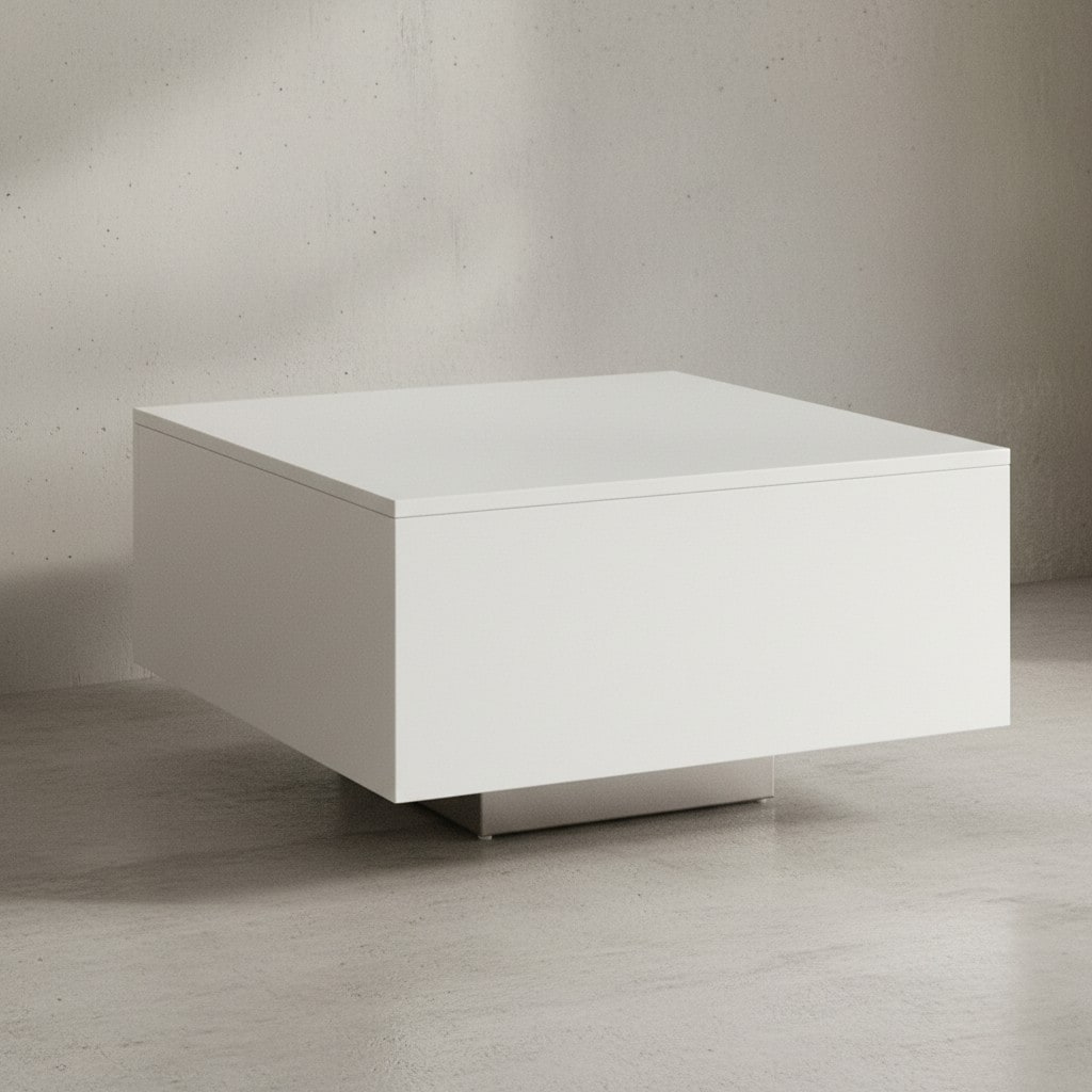 KADIMA DESIGN Holz Couchtisch, Stilvoller Wohnzimmer C-Tisch im puristischen Design