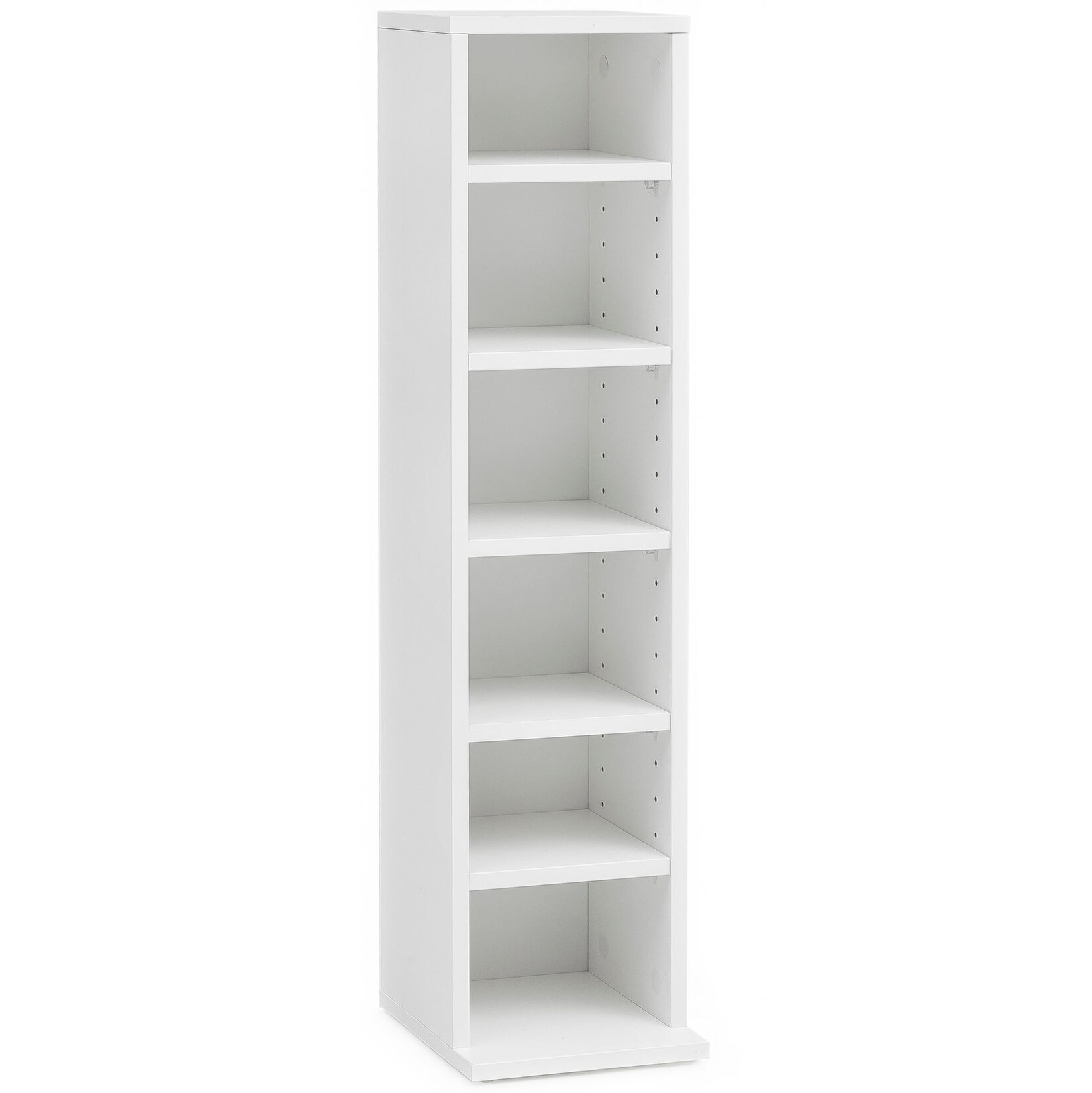 KADIMA DESIGN CD-Regal Holz, Modernes Standregal mit 6 Fächern für CDs und DVDs