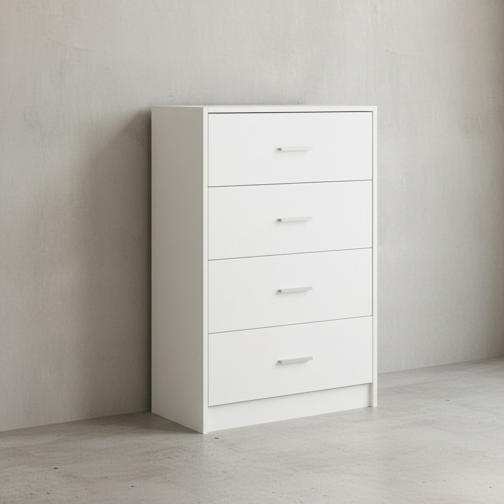 KADIMA DESIGN Hochglanz Sideboard, 4 Schubladen, modern, zeitlos, vielseitig einsetzbar.