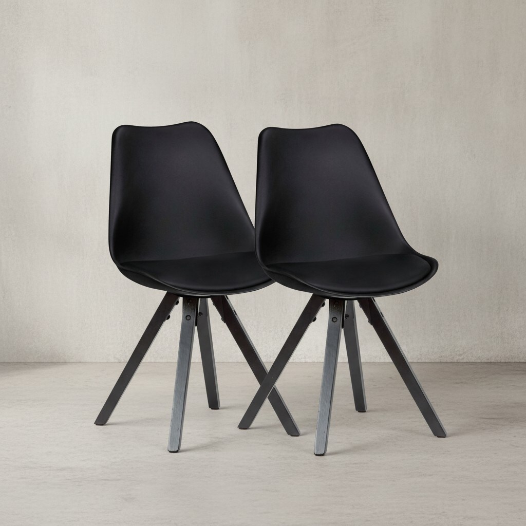 KADIMA DESIGN Esszimmerstuhl LUND: Modernes Design, Stoffbezug, Holzstandbeine, Filzgleiter, einfache Montage. - Bild 1