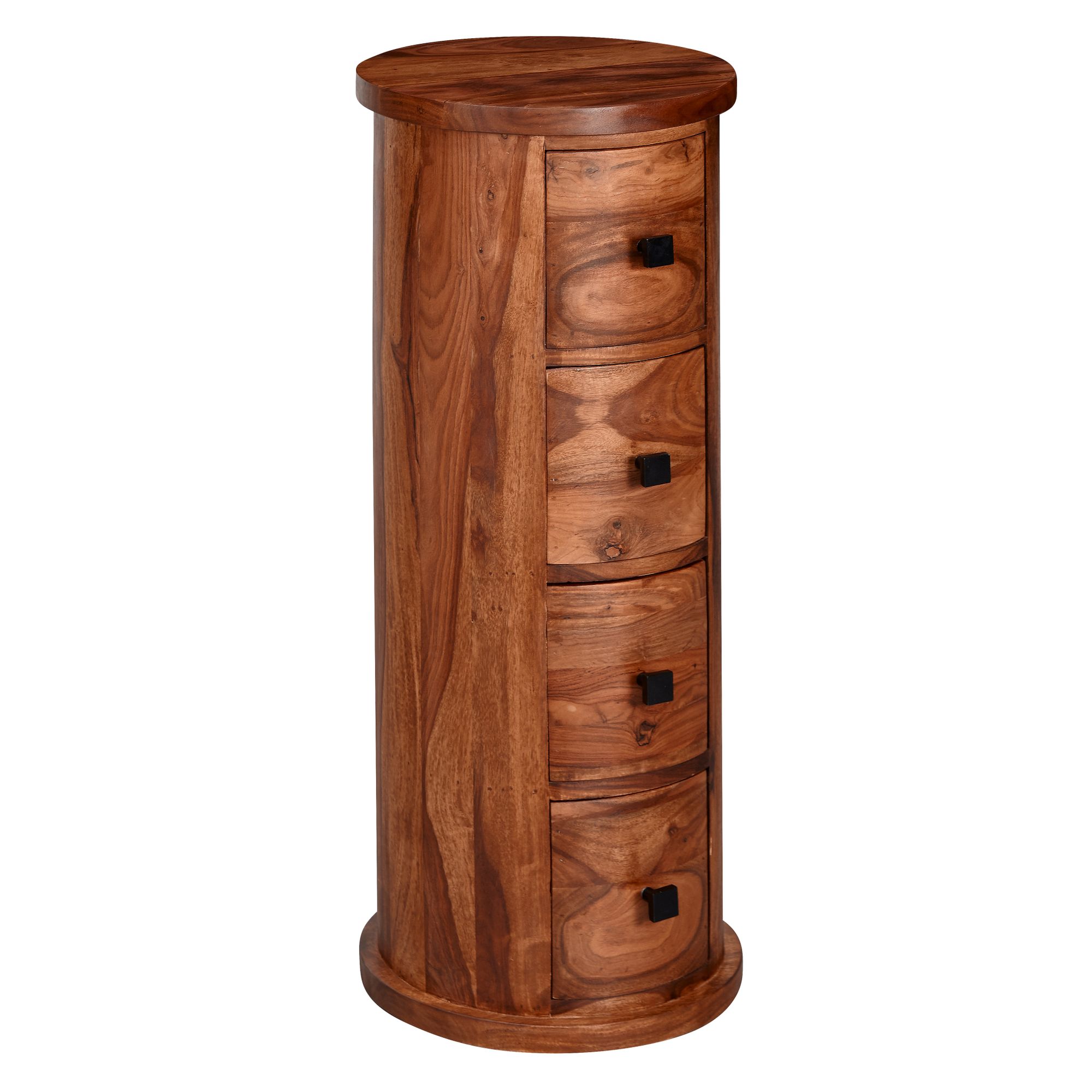 KADIMA DESIGN Rustikale Sheesham Kommode mit 4 Schubladen, Stilvolle Jugendstil Einrichtung, gro&szlig;er Stauraum - Bild 1