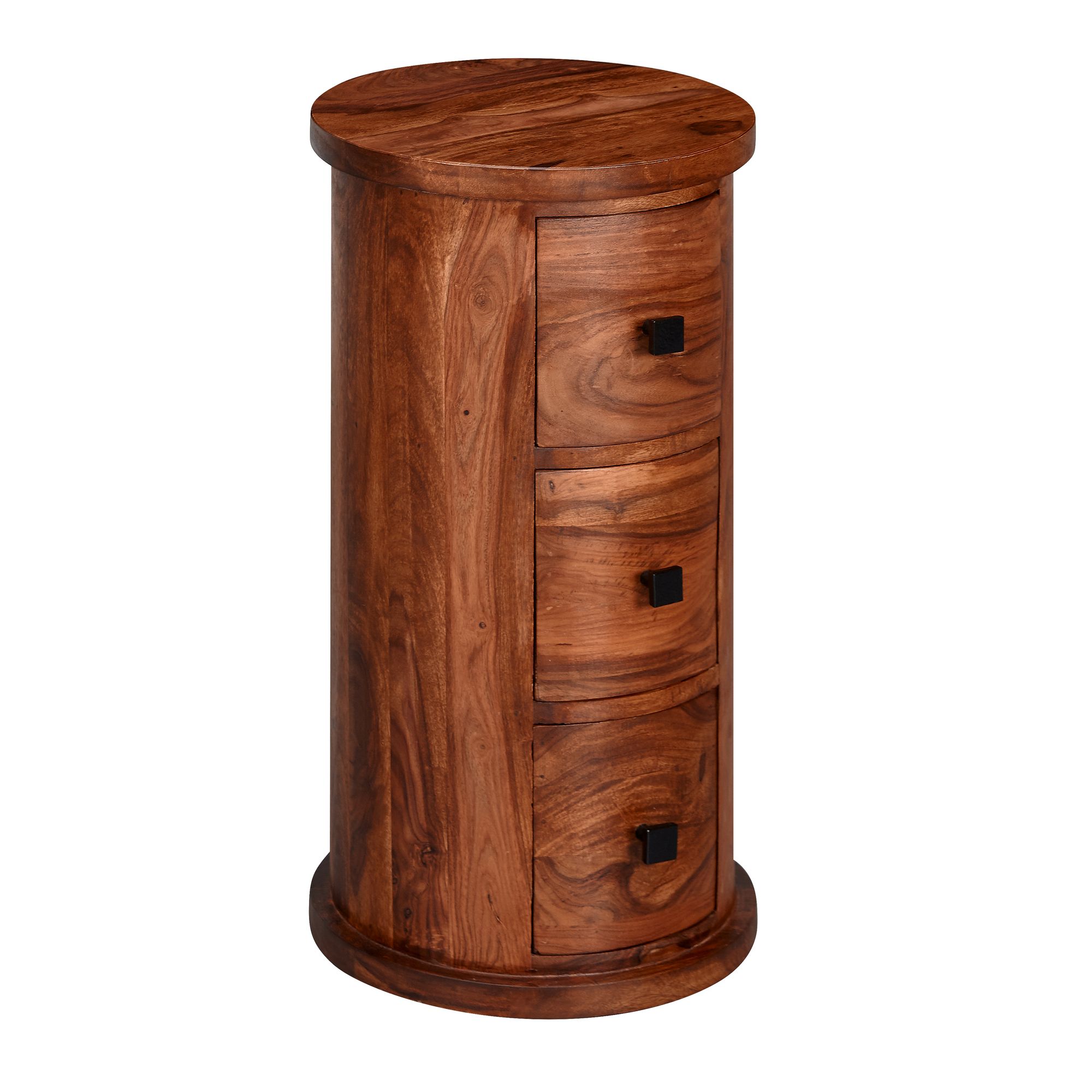 KADIMA DESIGN Rustikale Sheesham Massivholz Kommode mit 3 Schubladen, Stilvoll und strapazierf&auml;hig - Bild 1