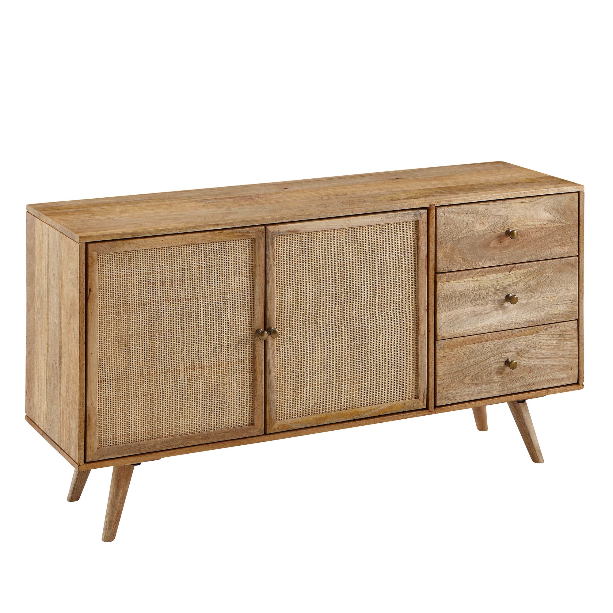 KADIMA DESIGN Mangoholz Sideboard, Unique Design, Stabile Konstruktion, Gro&szlig;er Stauraum - Bild 1