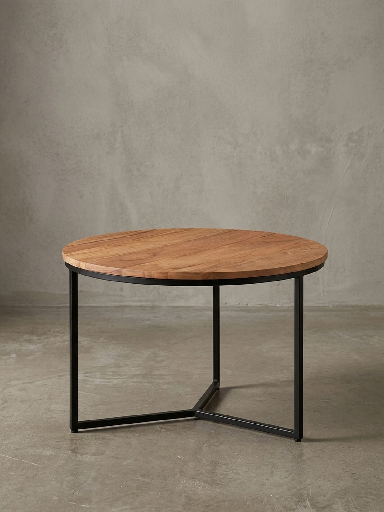 KADIMA DESIGN Akazienholz Couchtisch, Elegantes Design, Stauraum, Robustes Eisengestell