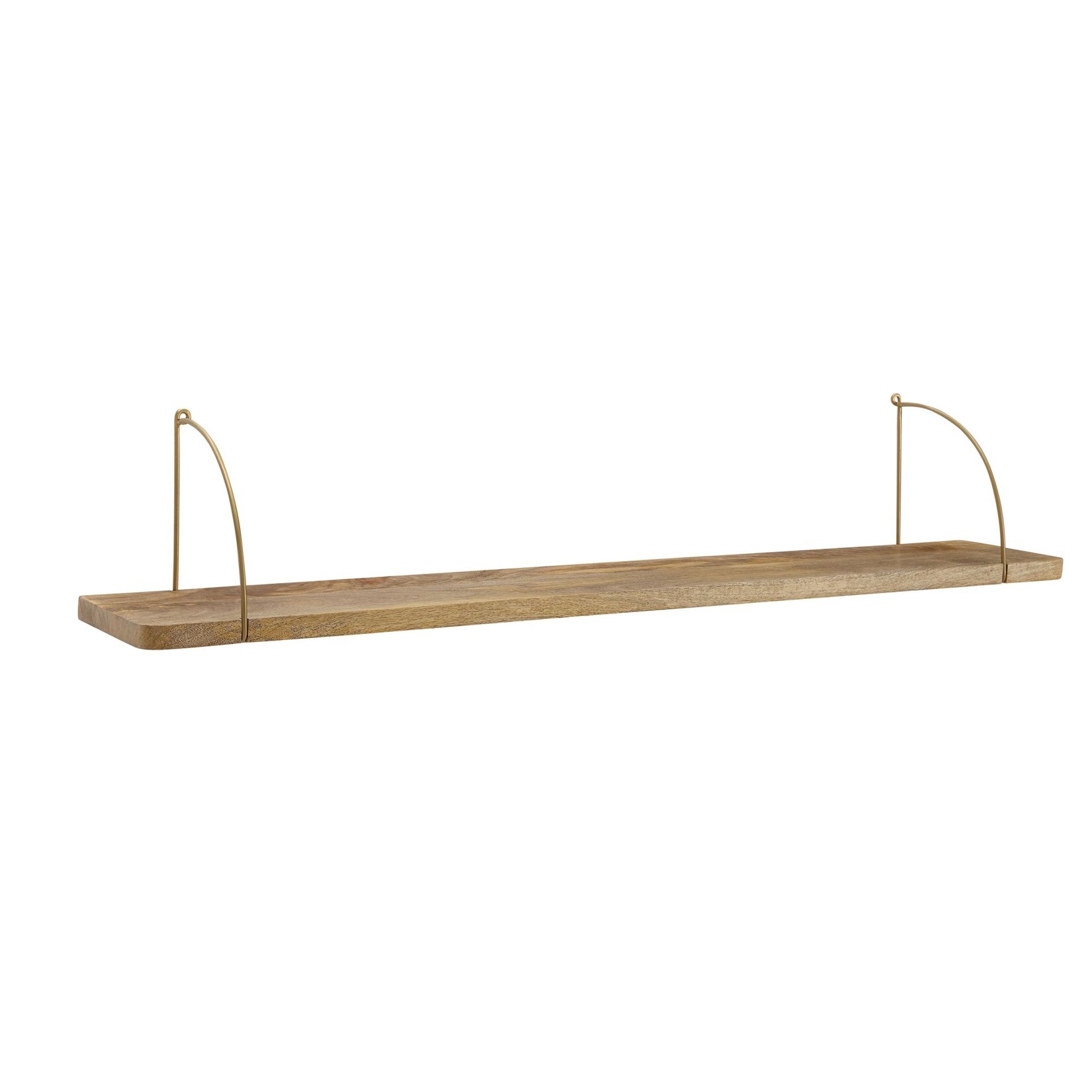 KADIMA DESIGN Wandregal TEVERE: Industrie-Stil, Mango Massivholz/Eisen, 120x25x22 cm, verschiedene Farben.