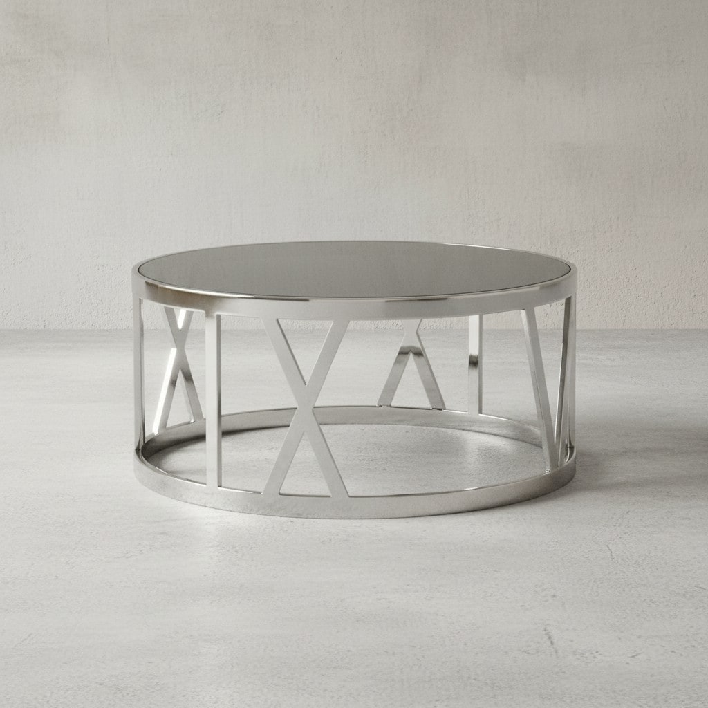 KADIMA DESIGN Couchtisch STABILUX: Durchsichtige Glasplatte, schwarzes Metallgestell, 60x60x30 cm, handgefertigt, 20 kg Belastbarkeit. - Bild 1