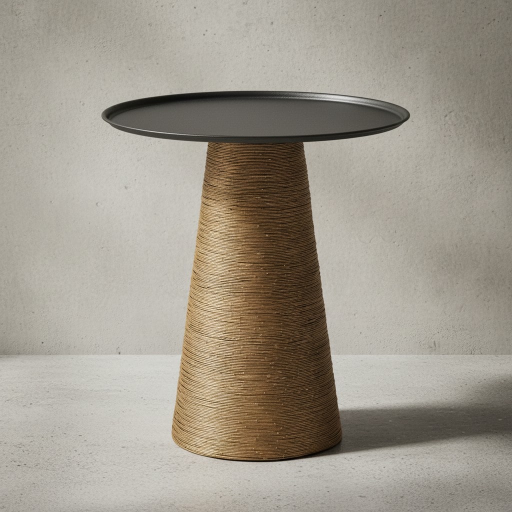 KADIMA DESIGN Aluminium Beistelltisch, Exquisites Schwarz-Gold Muster, Handgefertigt und Praktisch, 40x40 cm - Bild 1