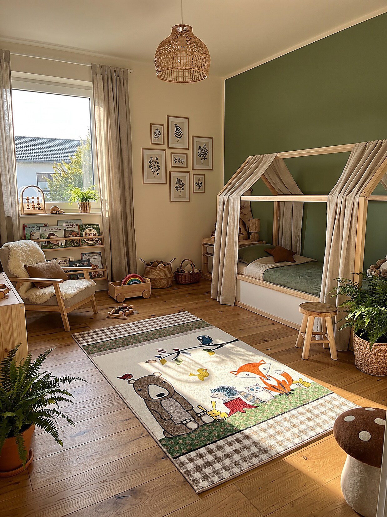 Kinderteppich Pflegeleicht Creme 80x150 cm - CASOLA Kadima Design