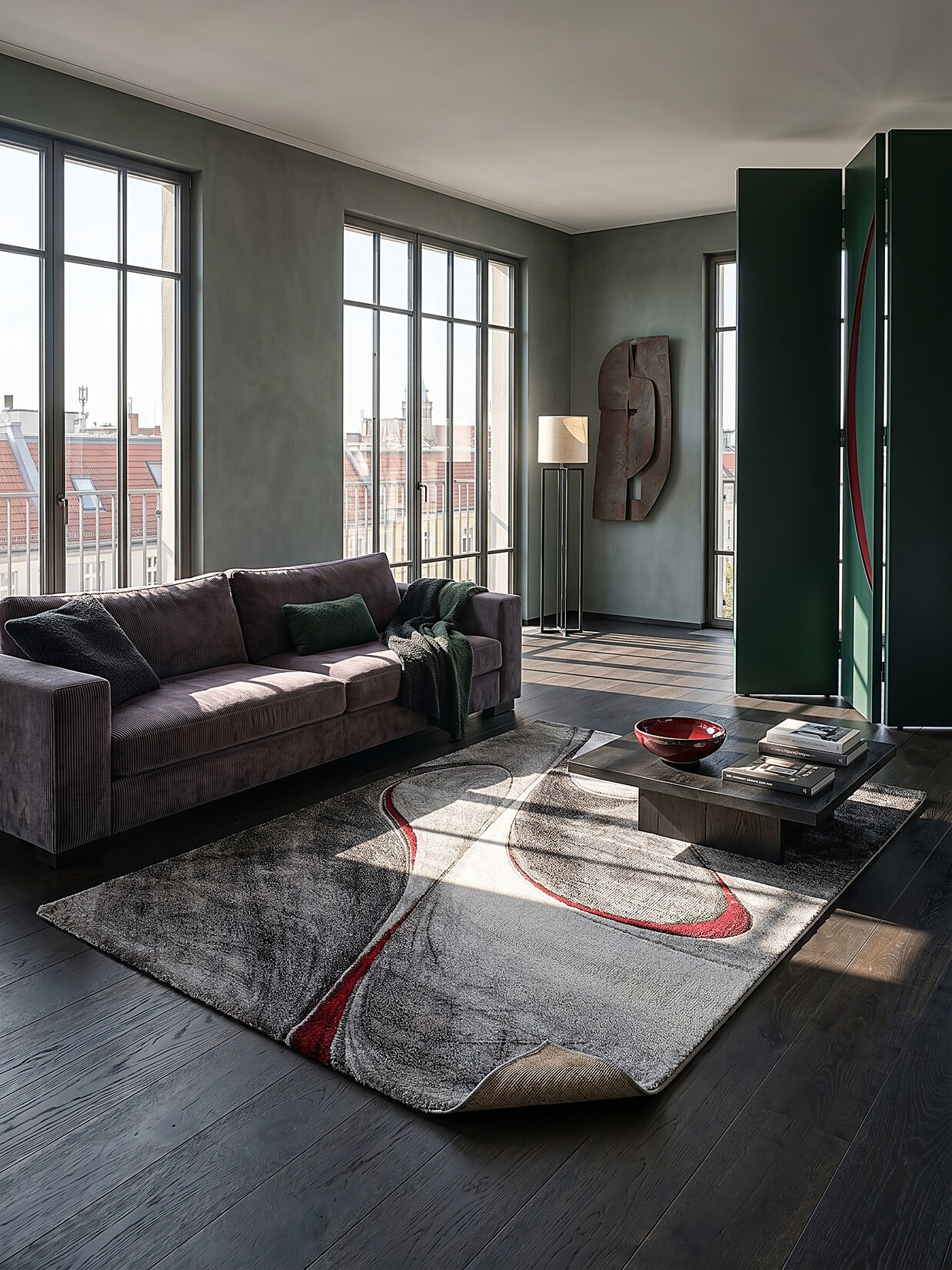 Teppich Polypropylen Rot 120x170 cm - BIENO Kadima Design