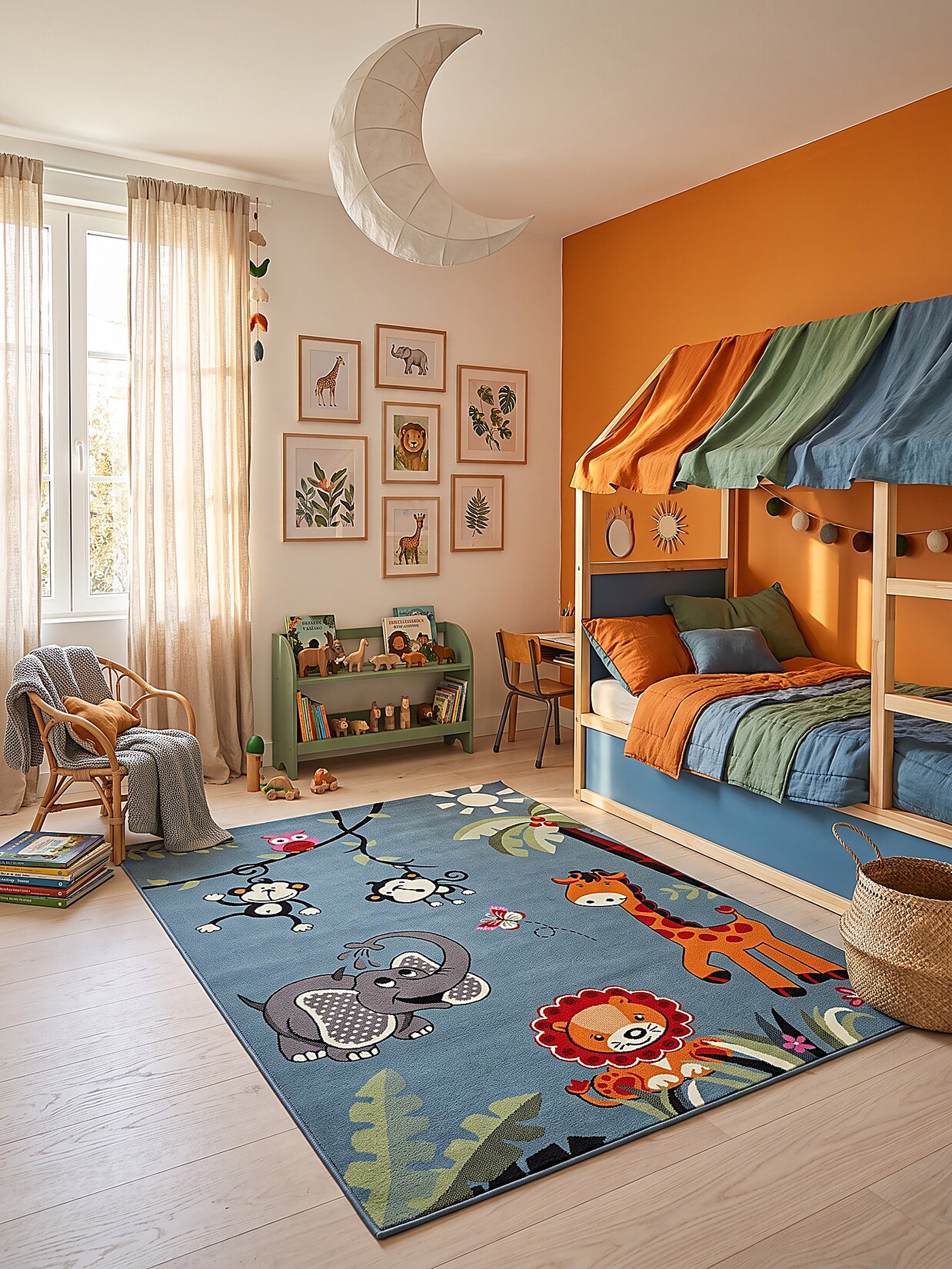 Kinderteppich Pflegeleicht Blau 160x230 cm - CASOLA Kadima Design
