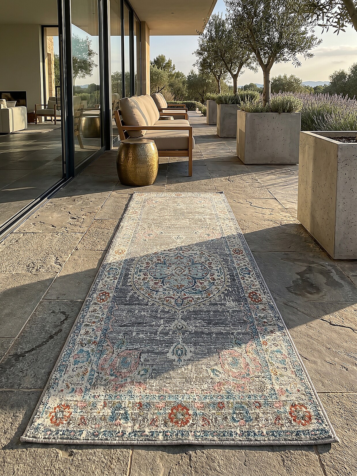 Outdoor-Läufer Wetterfest Grau 80x150 cm - LIMMAT Kadima Design