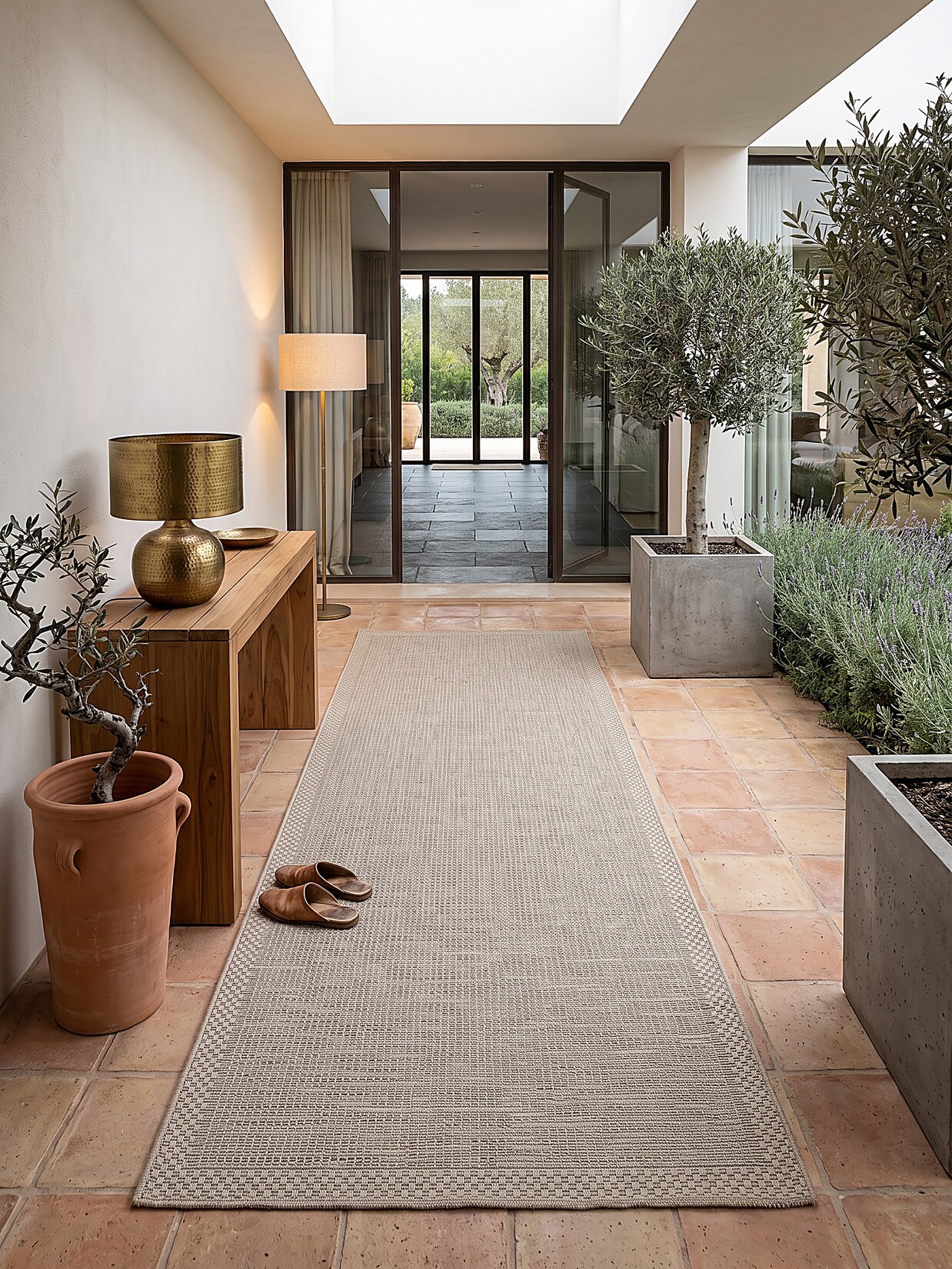 Läufer Pflegeleicht Beige 80x150 cm - ESERA Kadima Design
