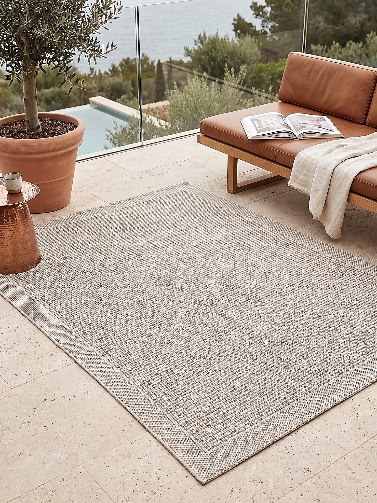 Flachgewebe-Teppich Pflegeleicht Beige 160x220 cm - ESERA | Kadima - Bild 1