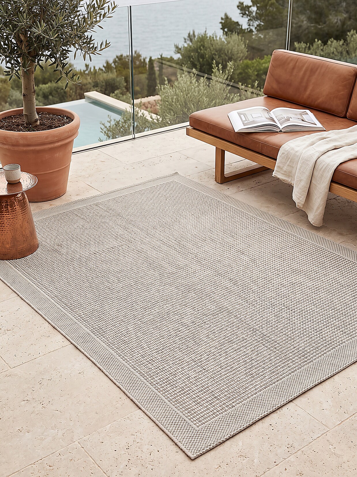Flachgewebe-Teppich Pflegeleicht Beige 120x160 cm - ESERA Kadima