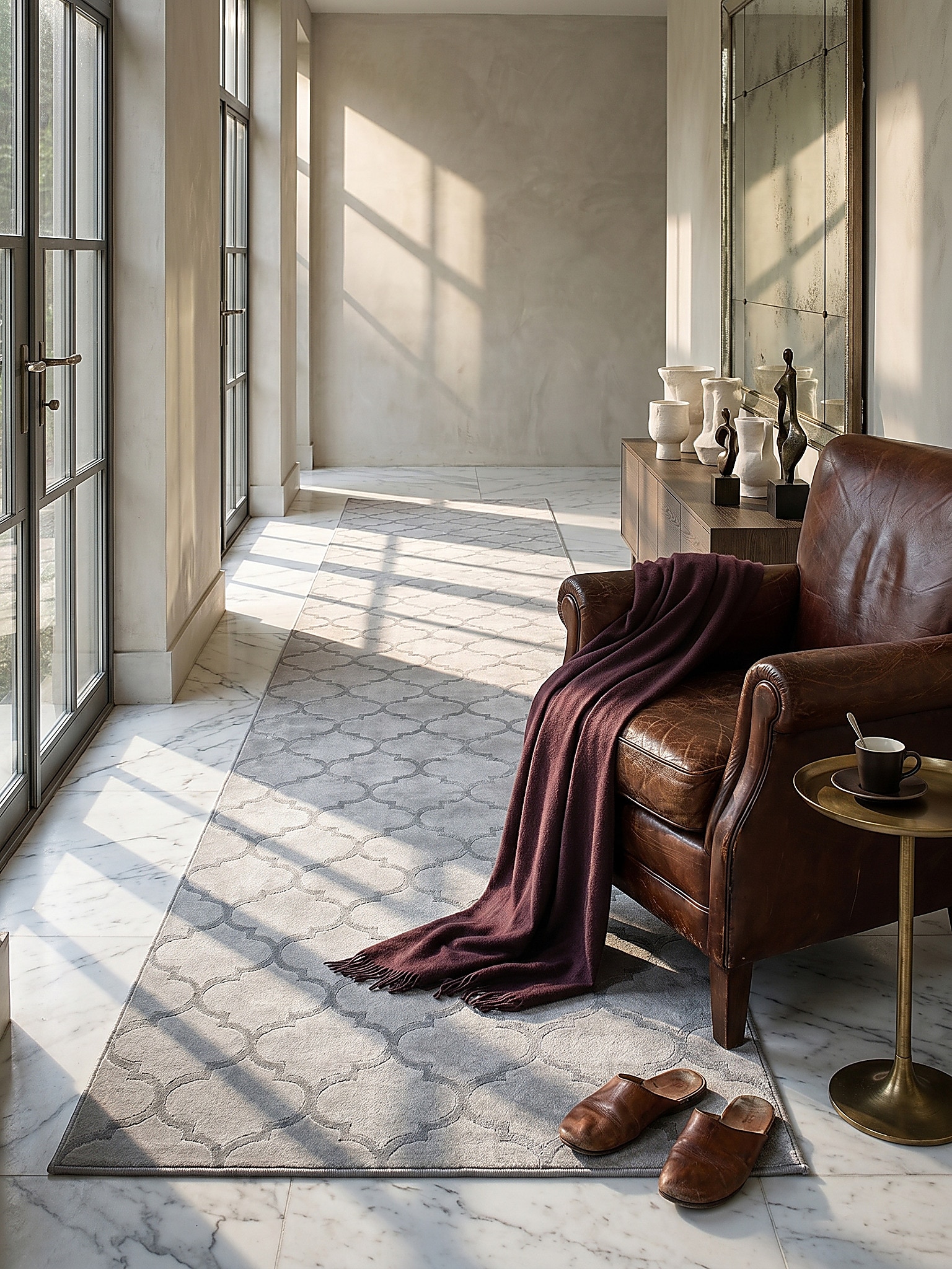L&auml;ufer Polyester Grau 80x150 cm - ERESMA | Kadima Design - Bild 1
