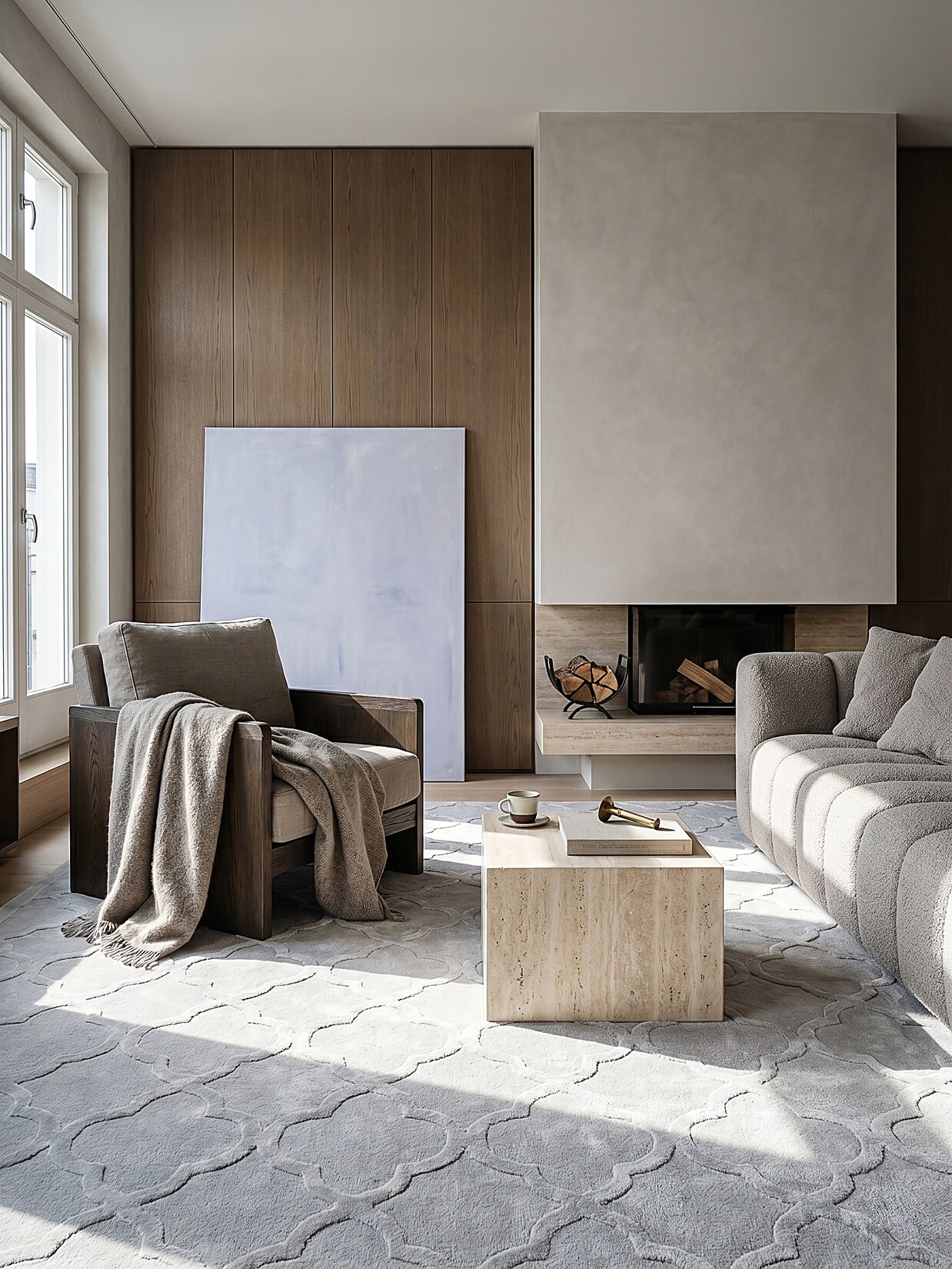 Teppich Polyester Grau 200x290 cm - ERESMA Kadima Design