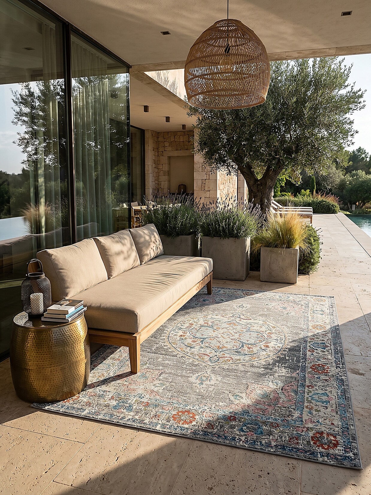 Outdoor-Teppich Wetterfest Grau 120x170 cm - LIMMAT Kadima Design