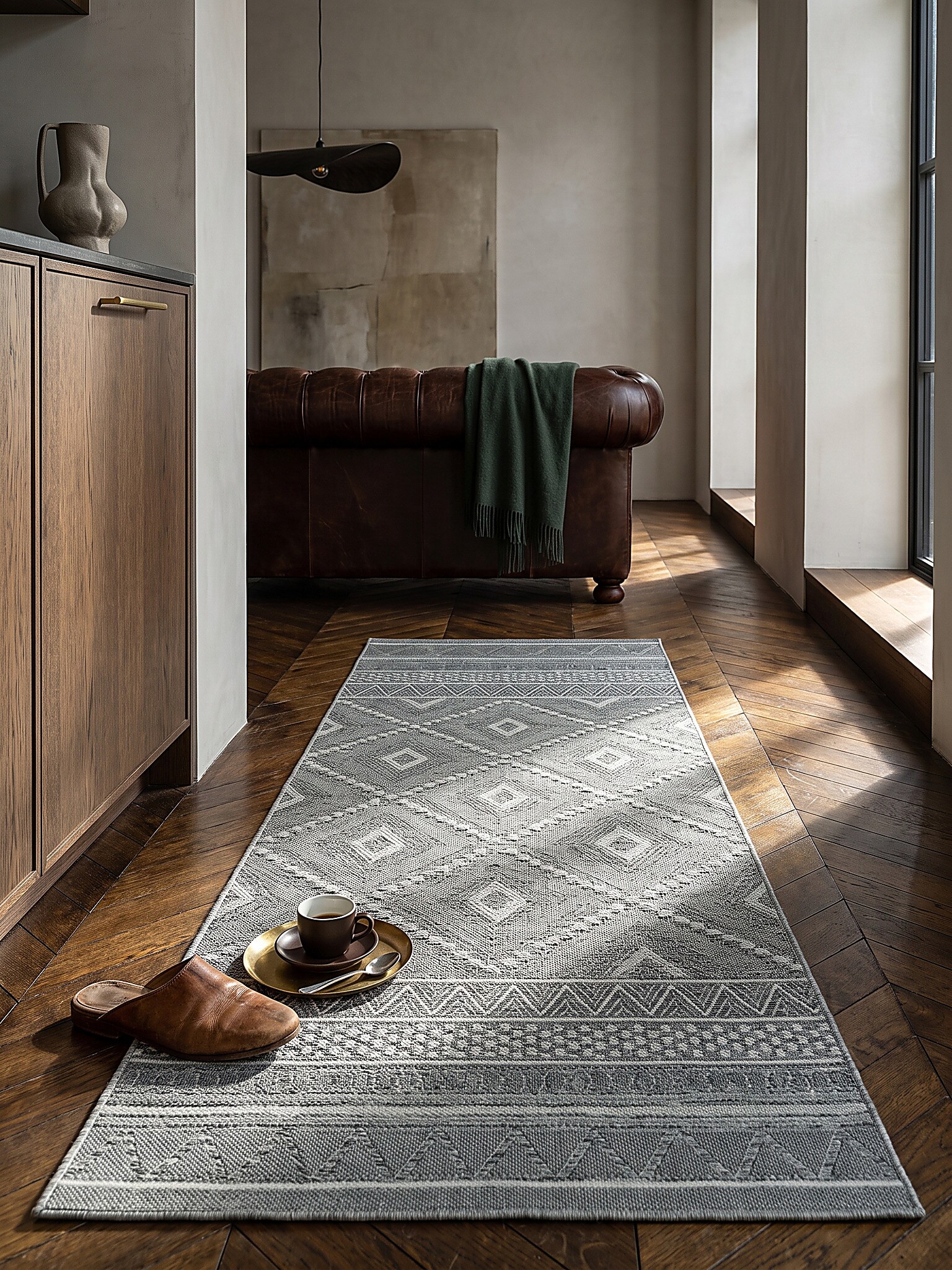 L&auml;ufer Pflegeleicht Grau 80x150 cm - ESERA | Kadima Design - Bild 1
