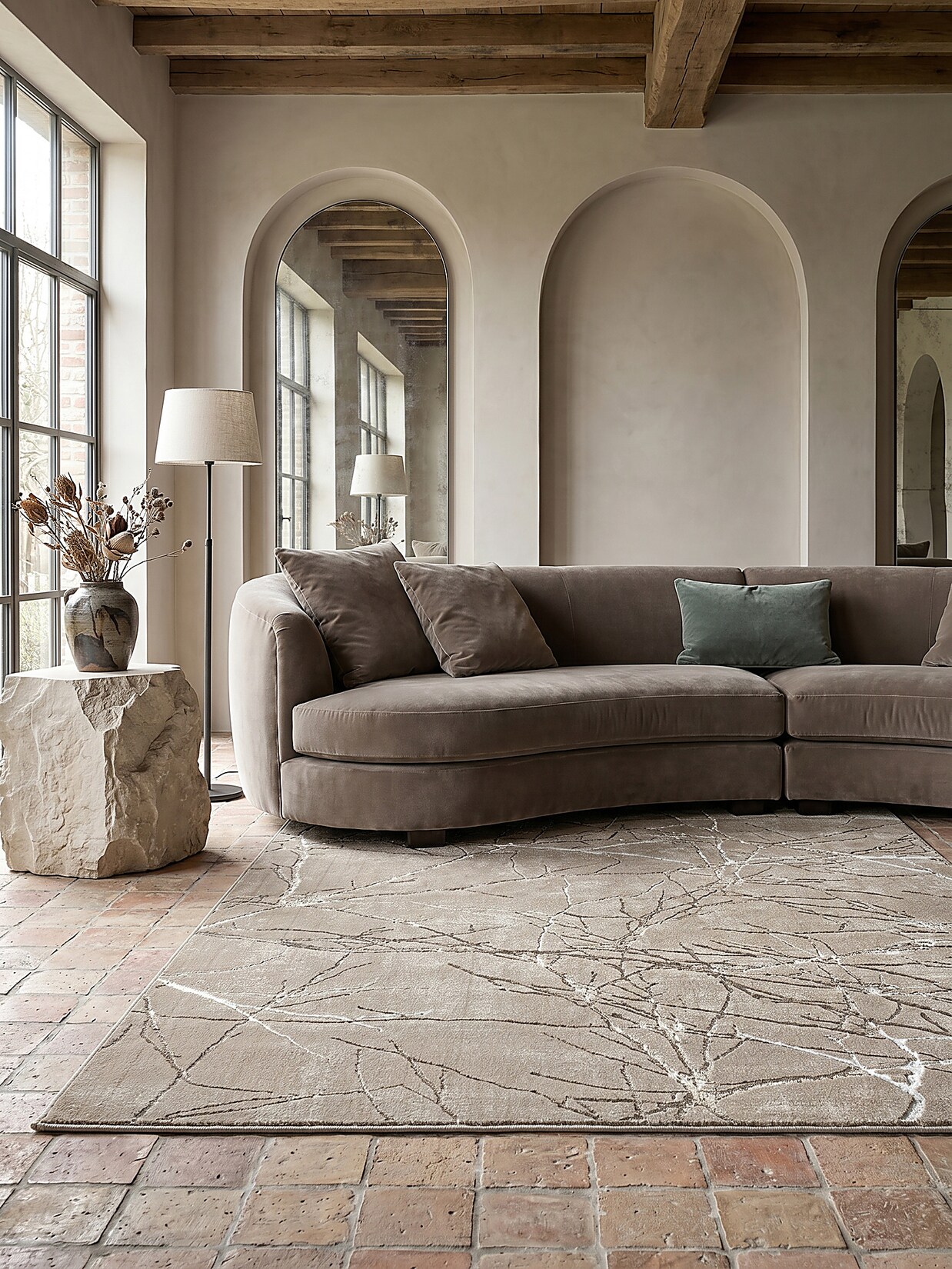 Teppich Polyester Beige 120x170 cm - KAVALA Kadima Design