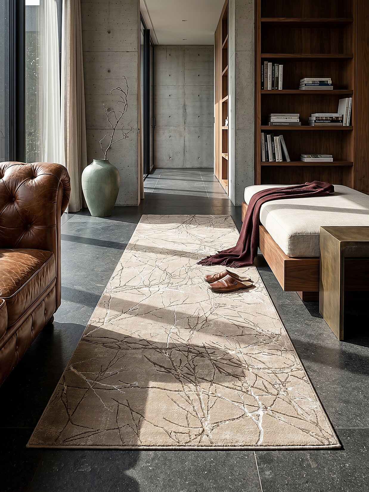 Läufer Polyester Beige 80x300 cm - KAVALA Kadima Design
