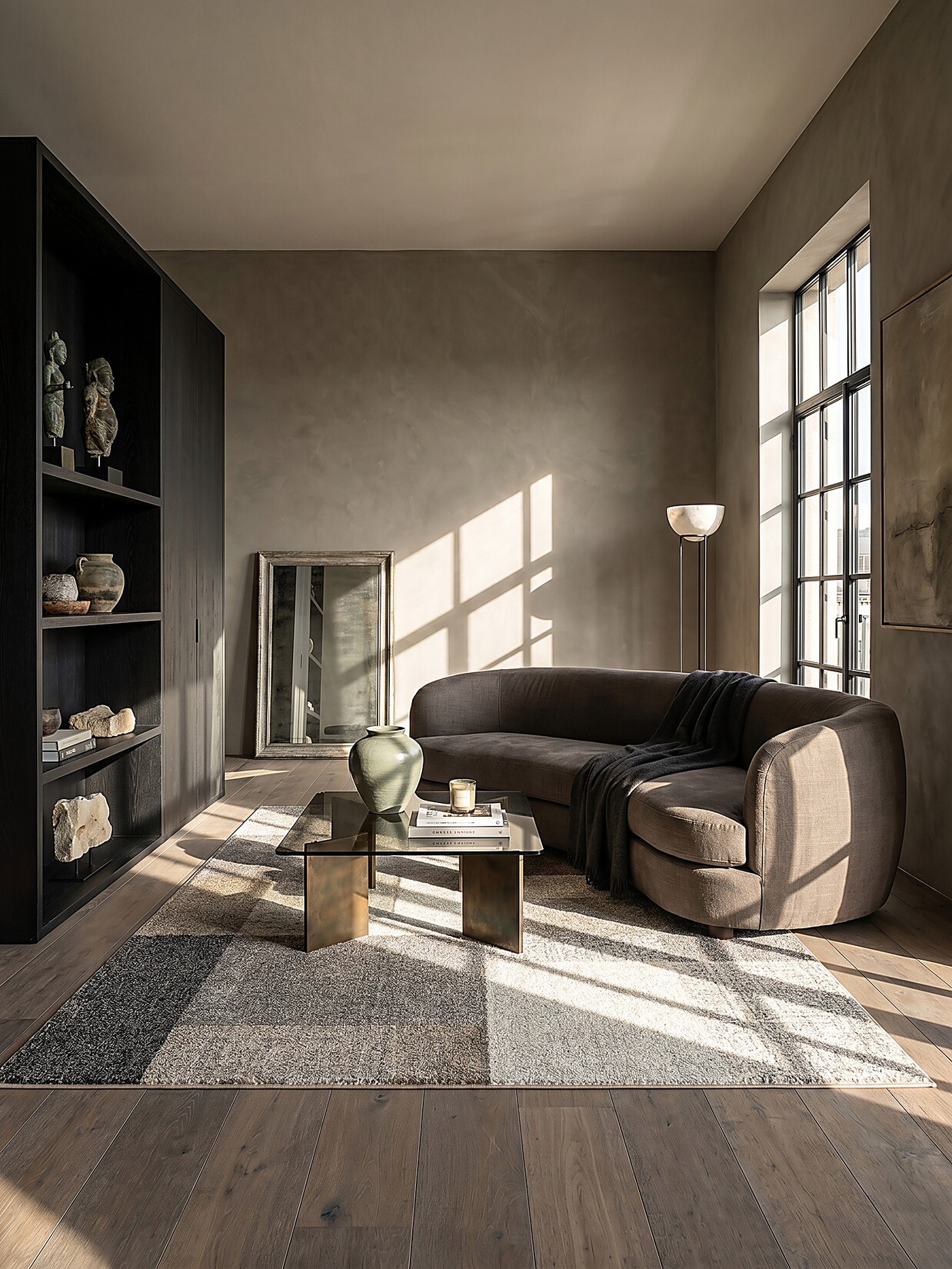 Niederflor-Läufer Kurzflor Grau 80x140 cm - THUR Kadima Design