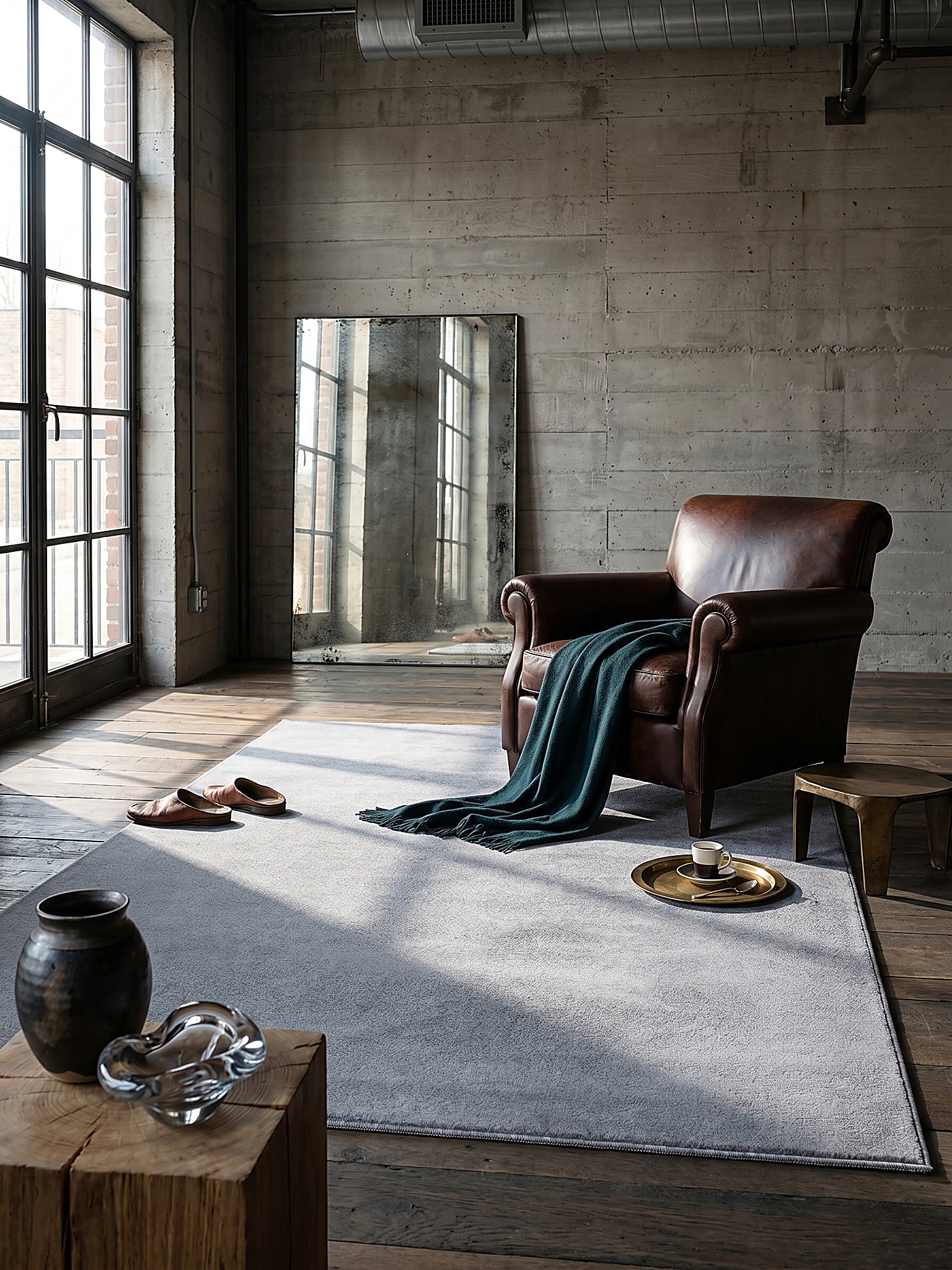 Teppich Antirutsch Grau 160x220 cm - DOUBS | Kadima Design - Bild 1