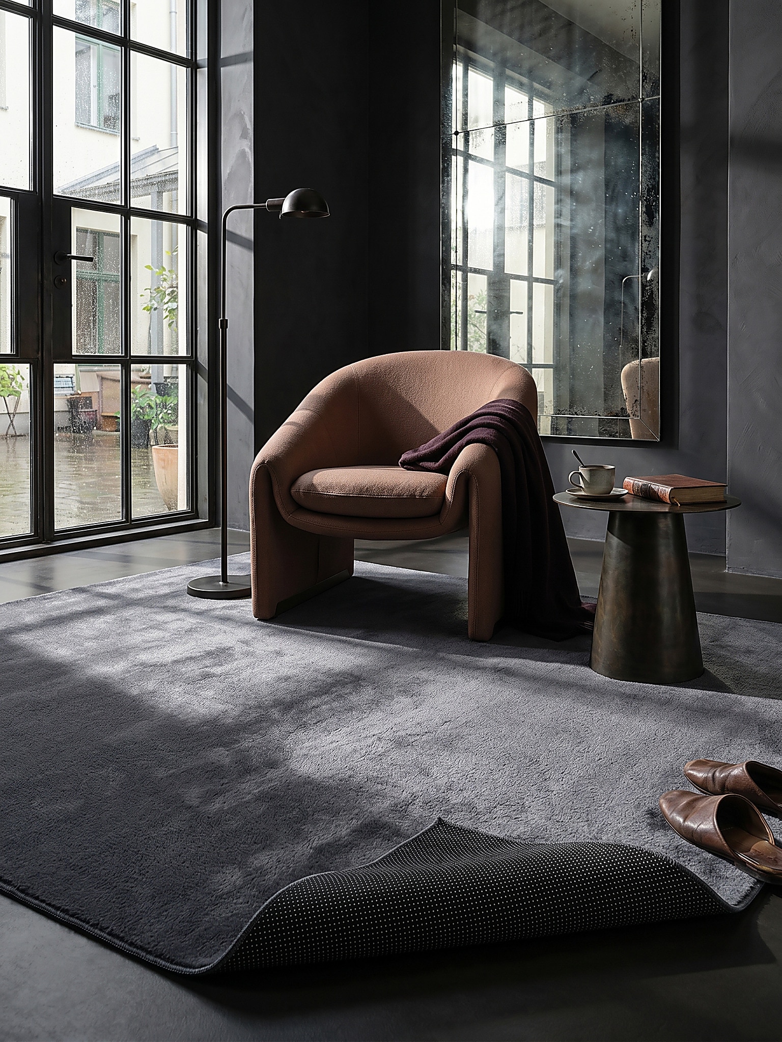 Teppich Antirutsch Anthrazit 200x280 cm - DOUBS | Kadima Design - Bild 1