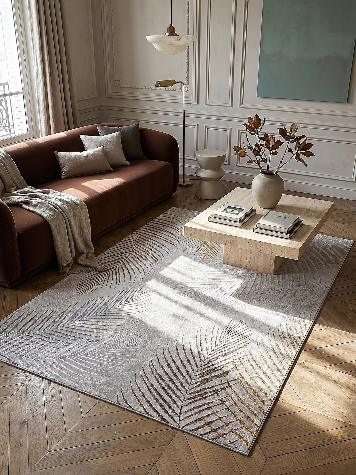 Teppich Polyester Grau 120x170 cm - KAVALA Kadima Design