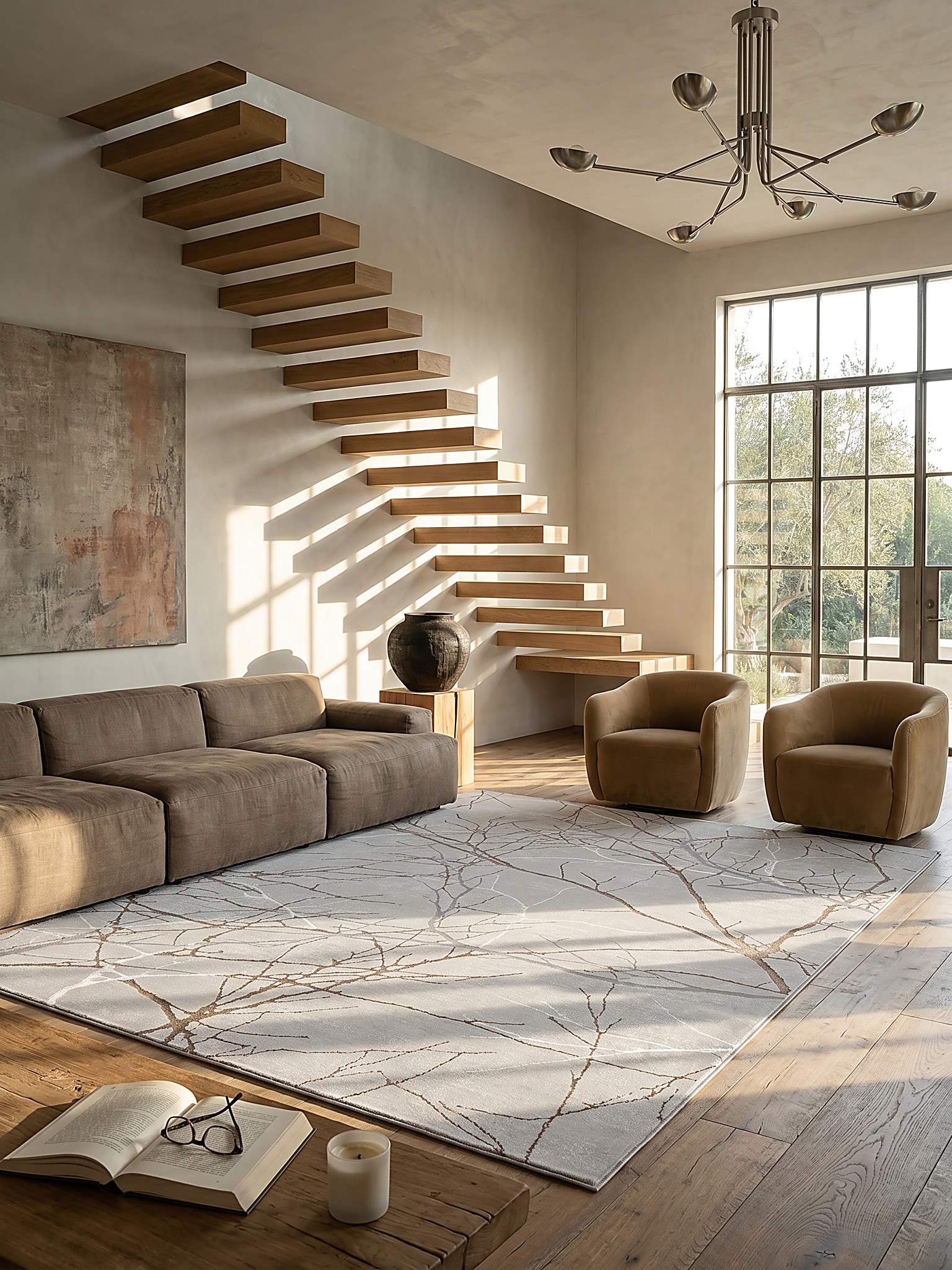 Teppich Polyester Grau 200x290 cm - KAVALA | Kadima Design - Bild 1