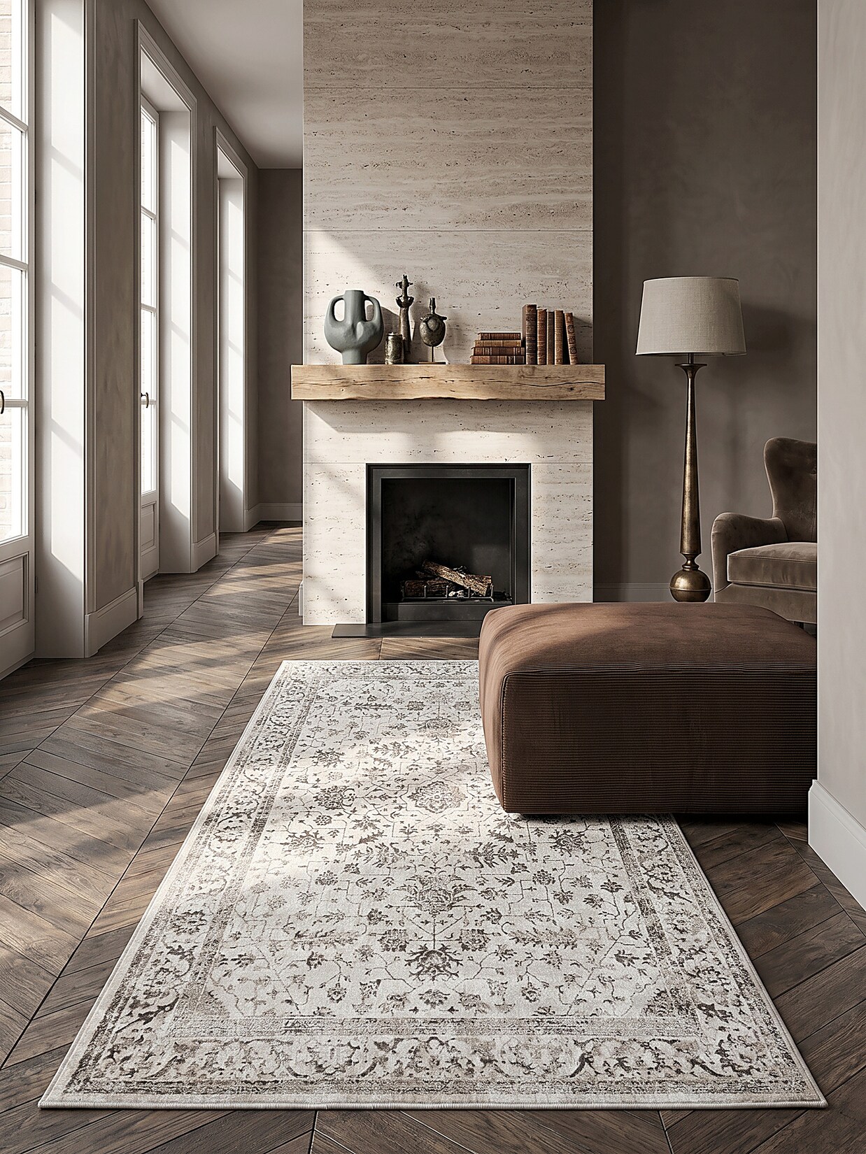 Läufer Polyester Creme 80x300 cm - KAVALA Kadima Design