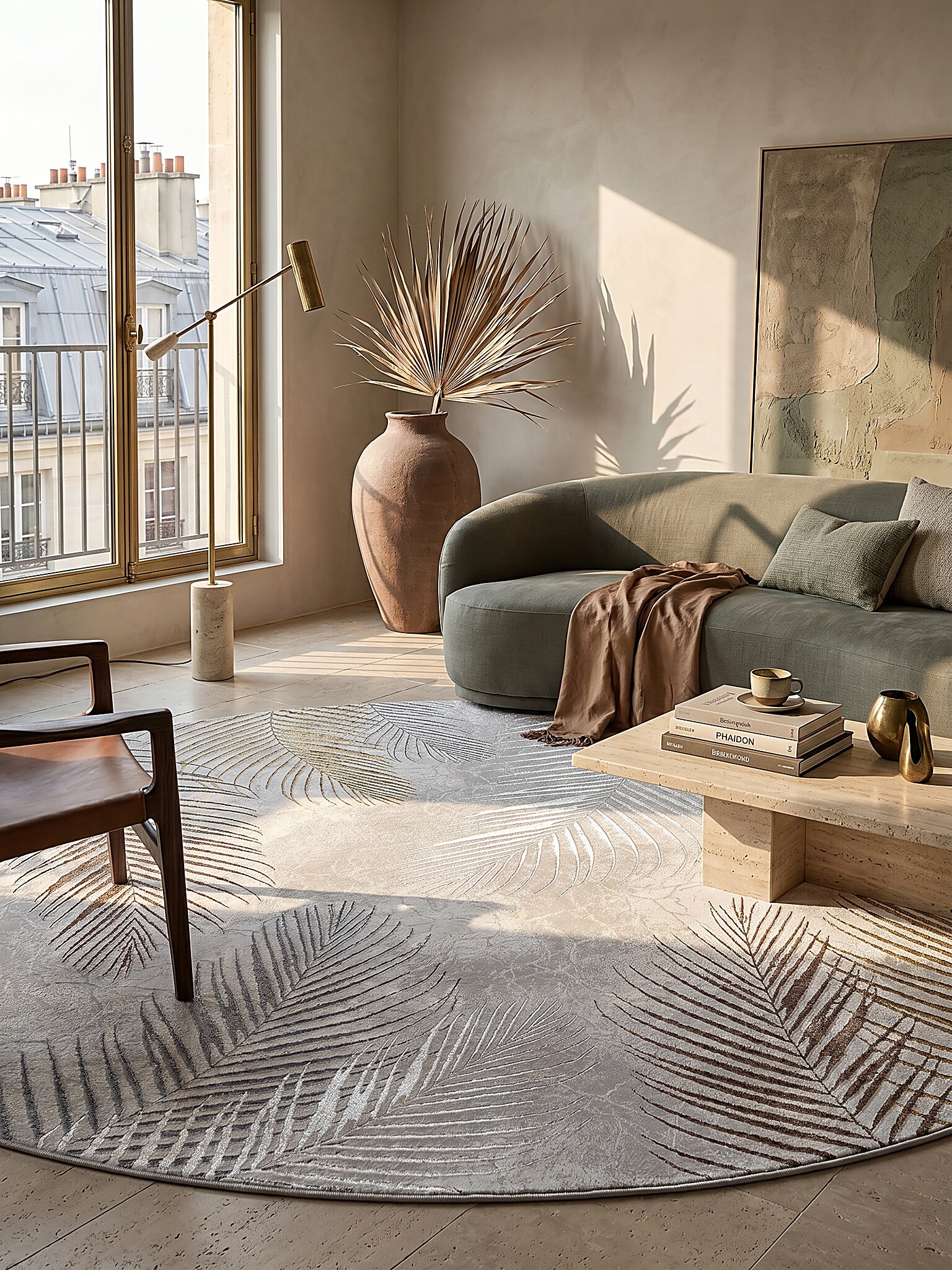 Teppich Polyester Grau 200x200 cm - KAVALA | Kadima Design - Bild 1