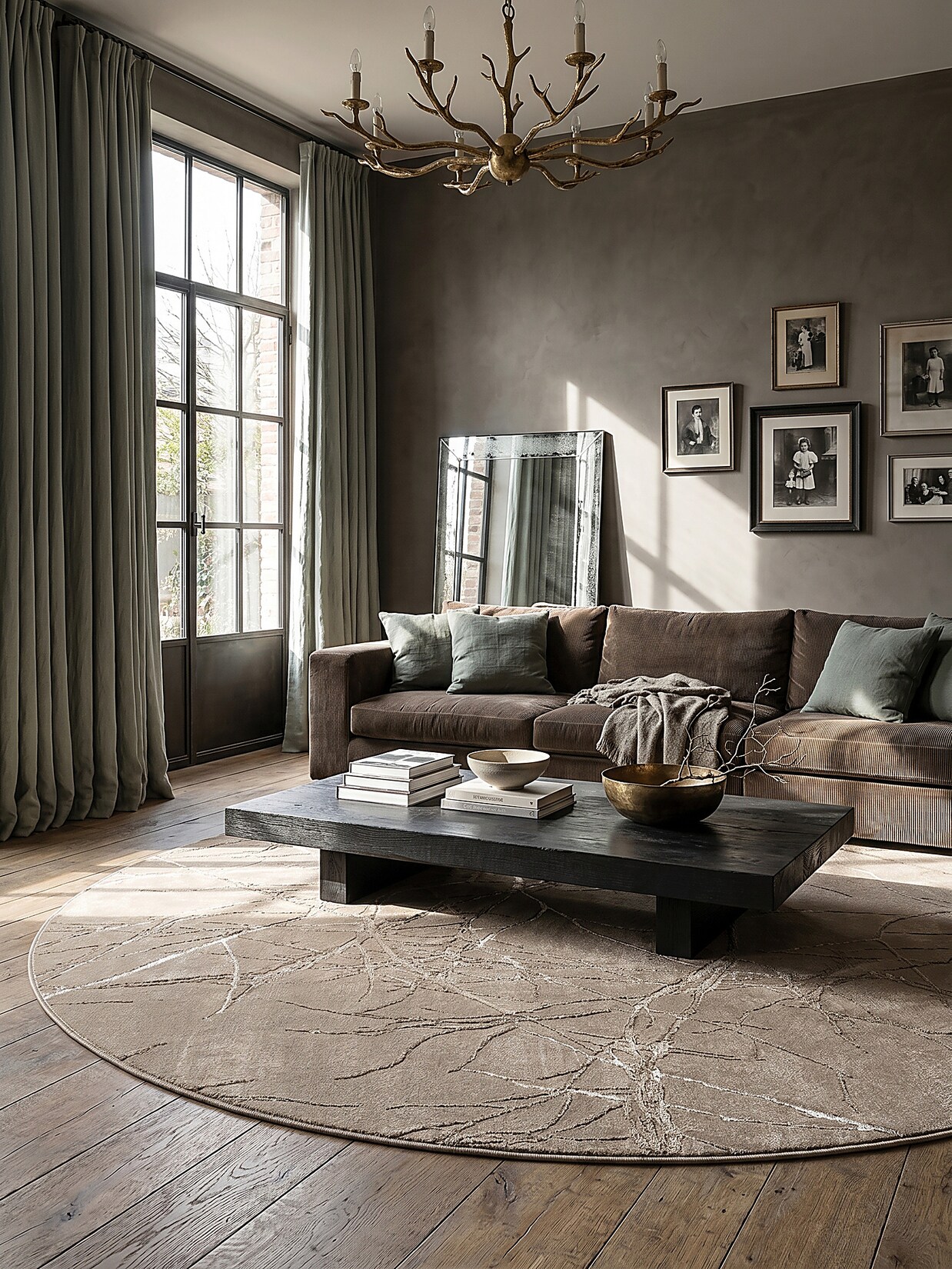 Teppich Polyester Beige 200x200 cm - KAVALA Kadima Design
