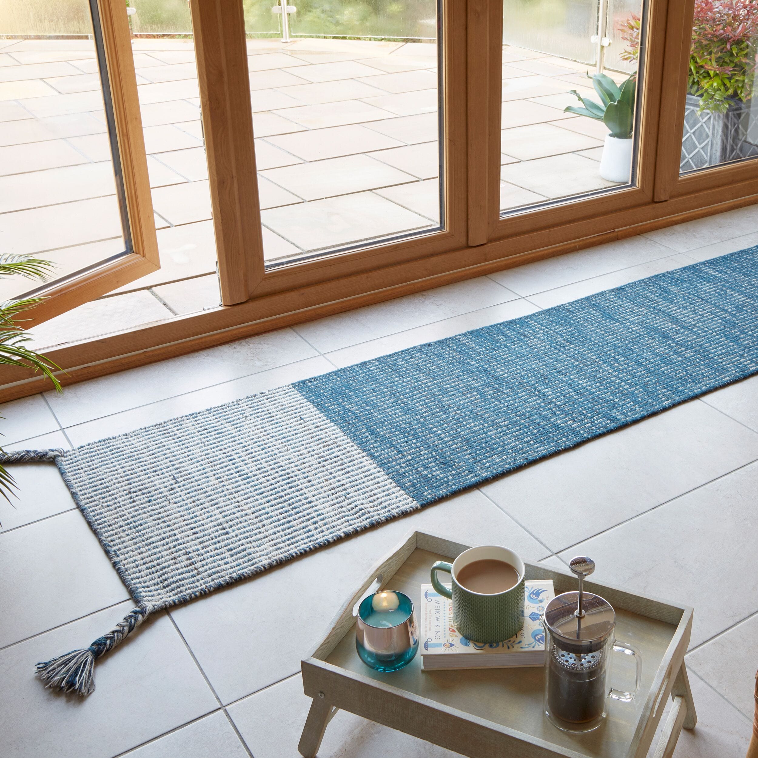 L&auml;ufer gestreift Blau 60 x 200 cm - BALA | Kadima Design - Bild 1