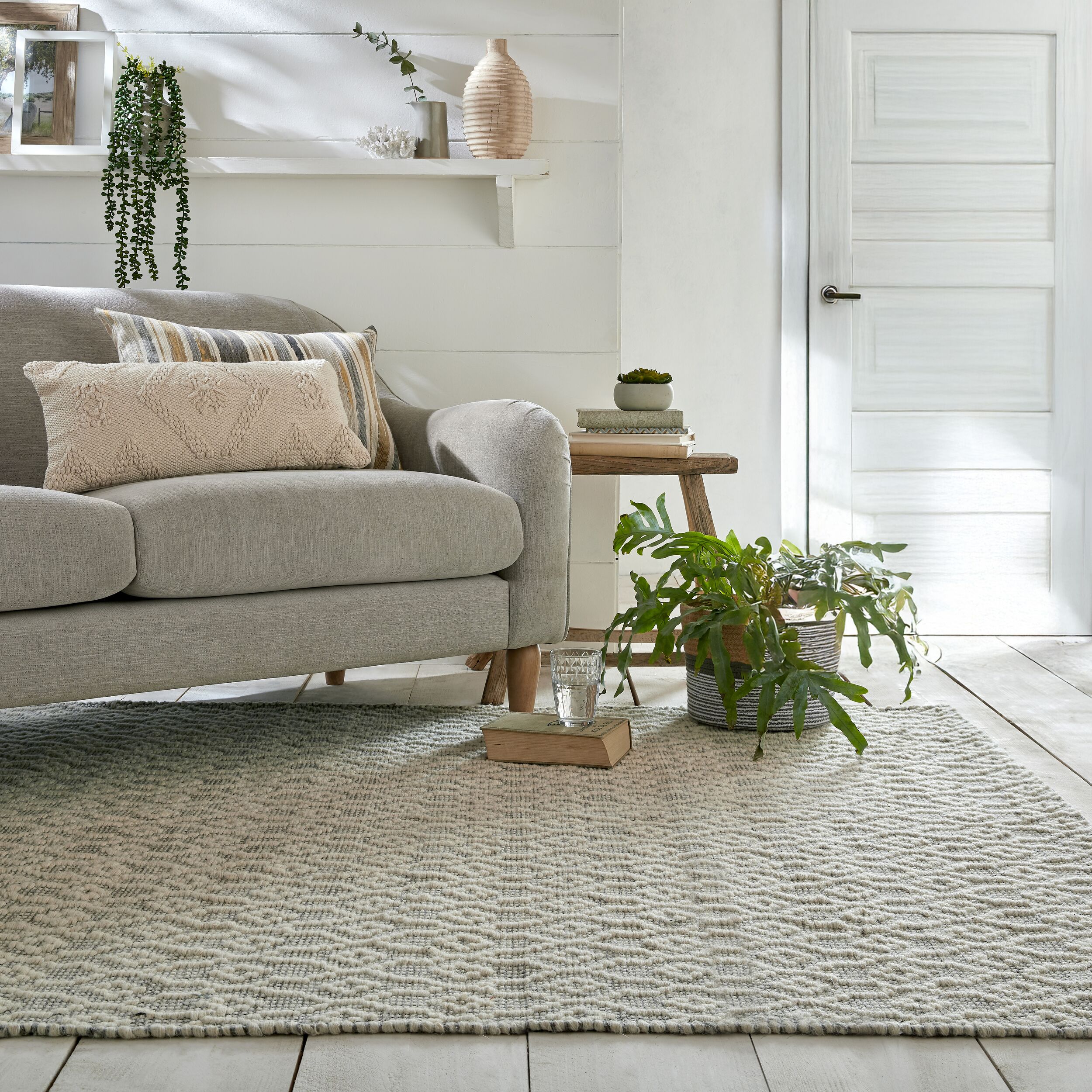 Wollteppich handgewebt Hellgrau 120 x 170 cm - ROTHER | Kadima Design - Bild 1