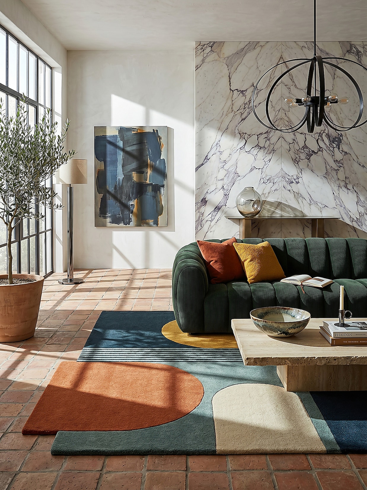 Wollteppich abstrakt Bunt 200 x 290 cm - HALLEIN Kadima Design