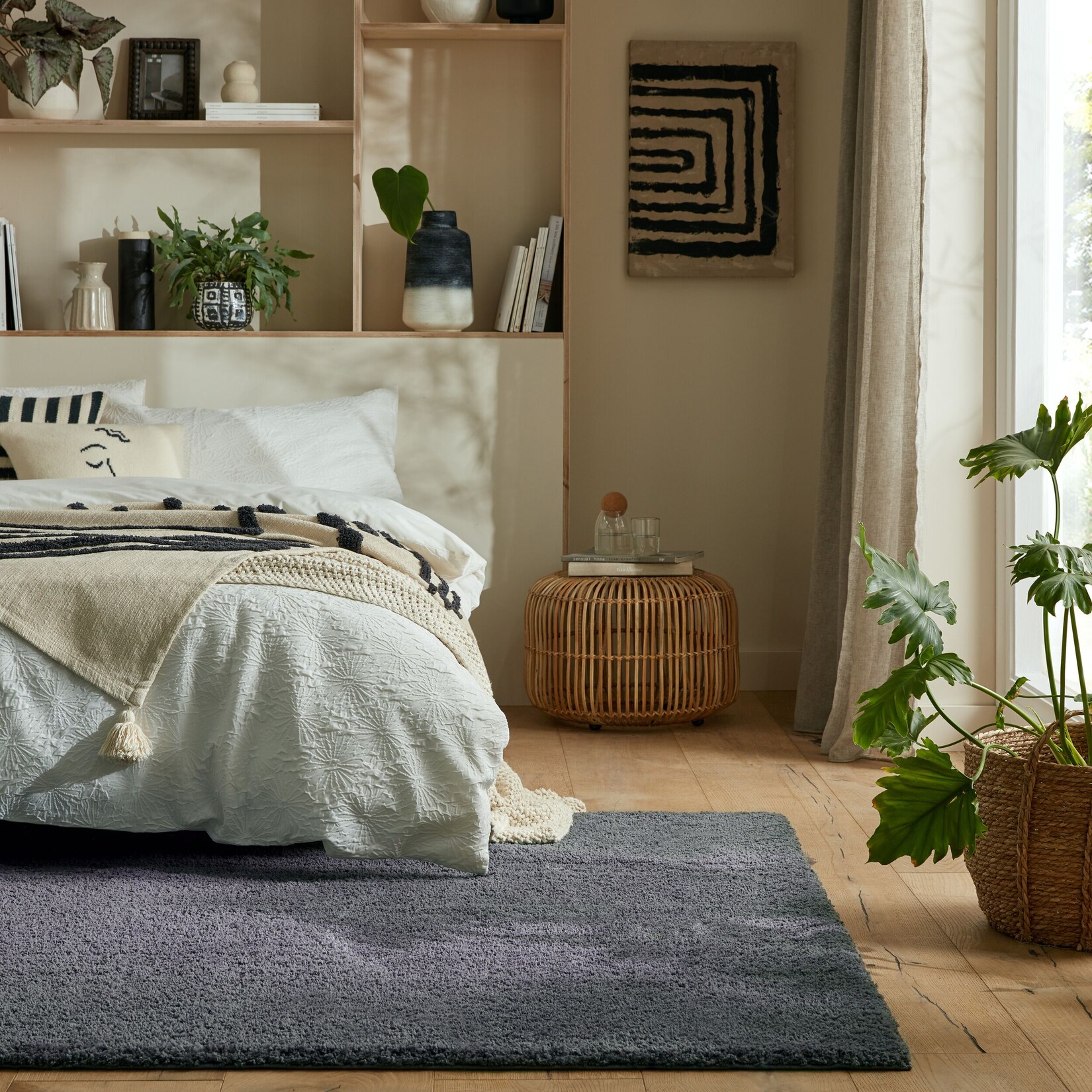 Teppich uni Anthrazit 200 x 290 cm - GIPPING Kadima Design