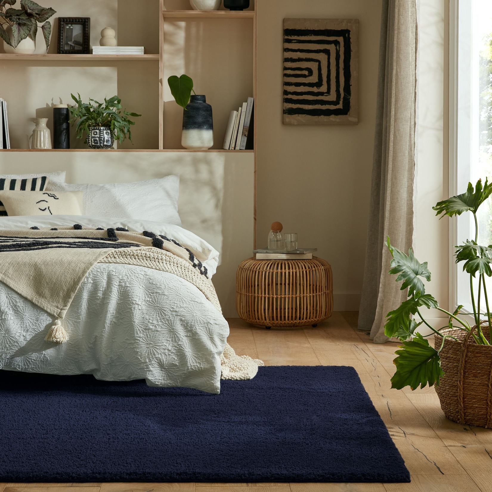 Teppich uni Dunkelblau 200 x 290 cm - GIPPING Kadima Design