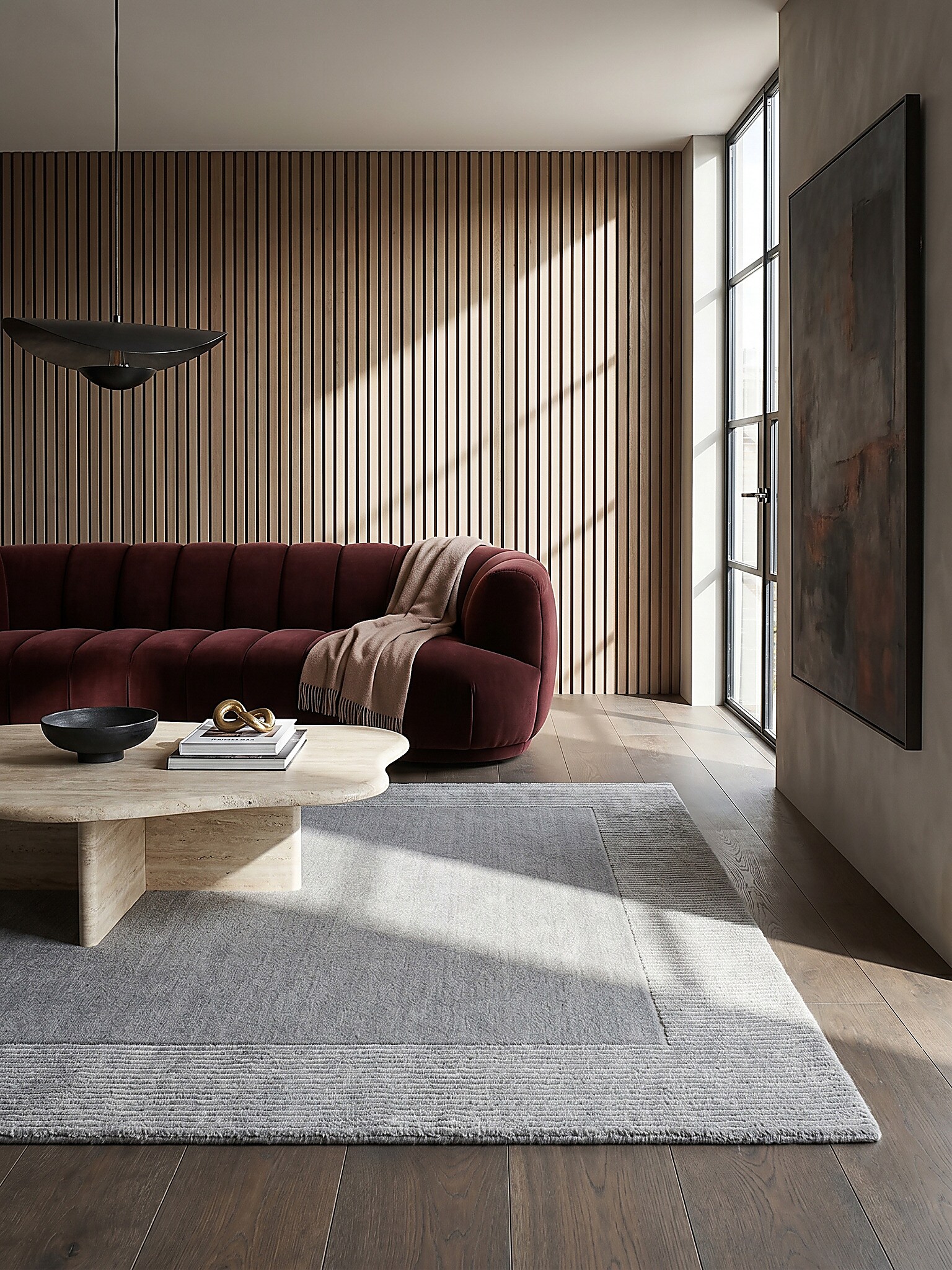 Wollteppich uni Grau meliert 160 x 230 cm - MOLE | Kadima Design - Bild 1