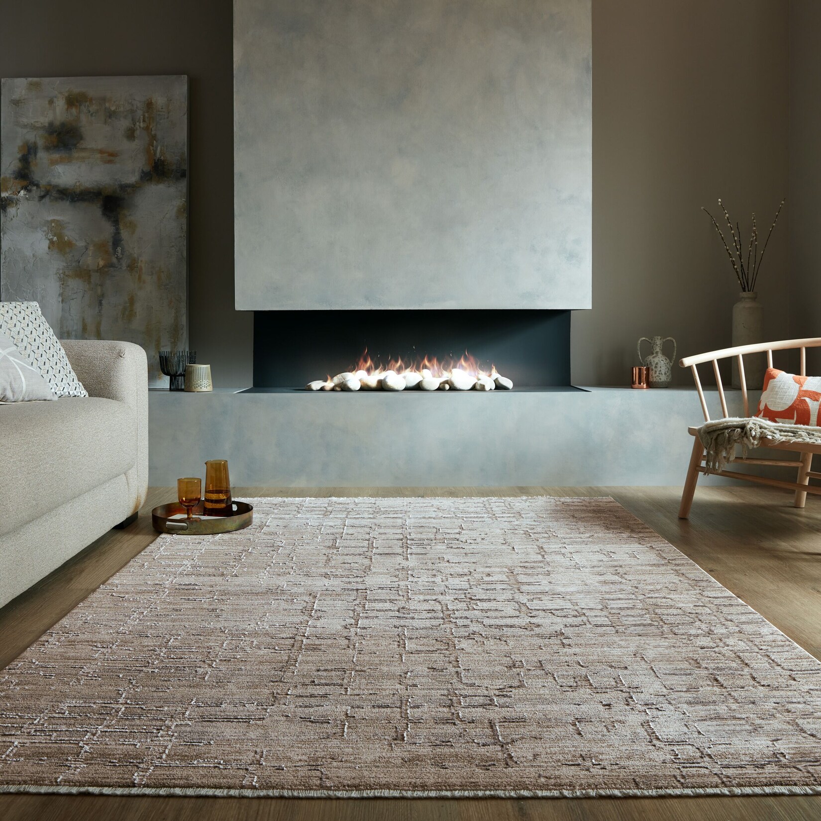 Teppich modern Taupe 120 x 170 cm - DALE Kadima Design