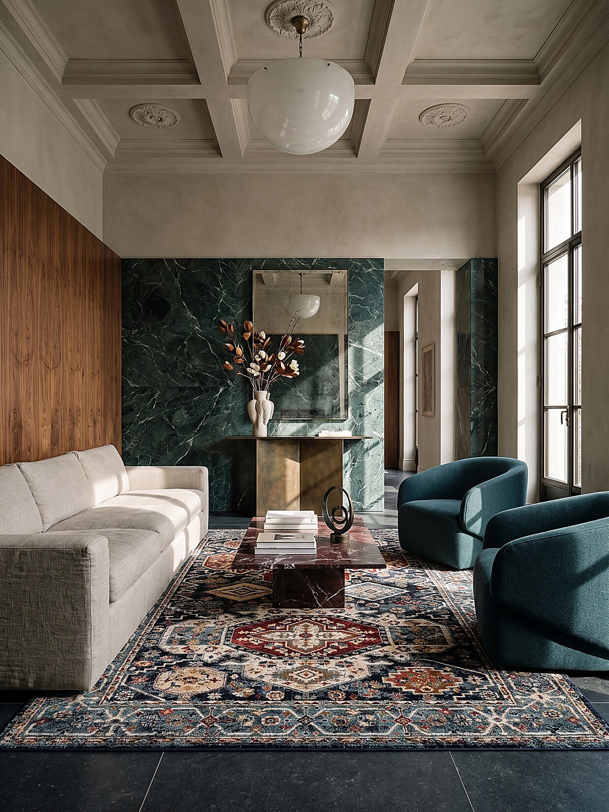 Teppich geometrisch Blau 120 x 170 cm - GLAZERT Kadima Design