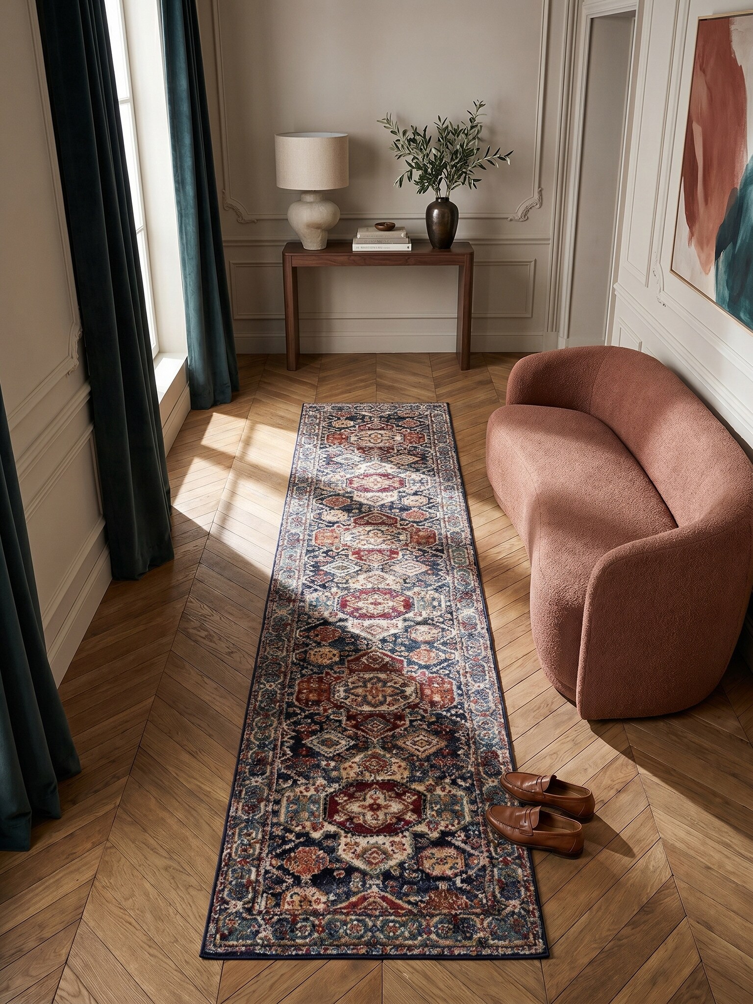 L&auml;ufer Berber Blau 66 x 300 cm - GLAZERT | Kadima Design - Bild 1
