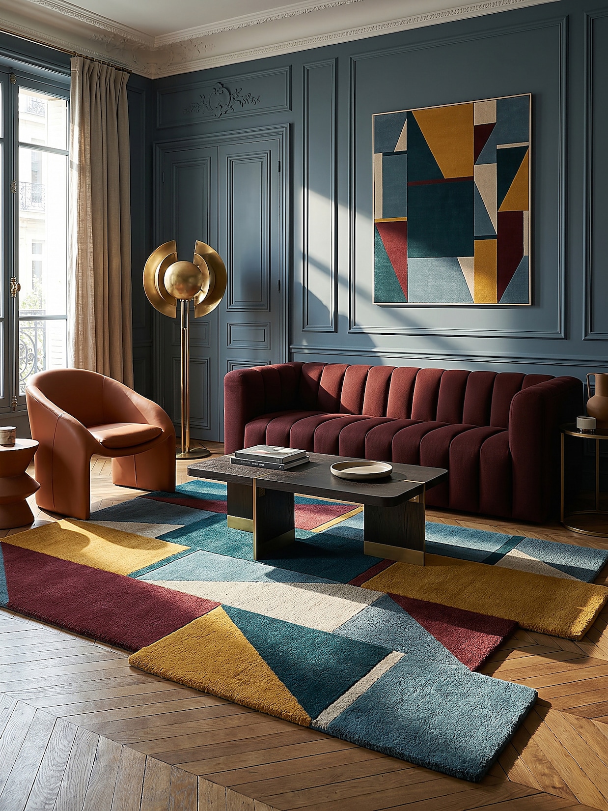 Wollteppich geometrisch Bunt 120 x 180 cm - HALLEIN Kadima Design